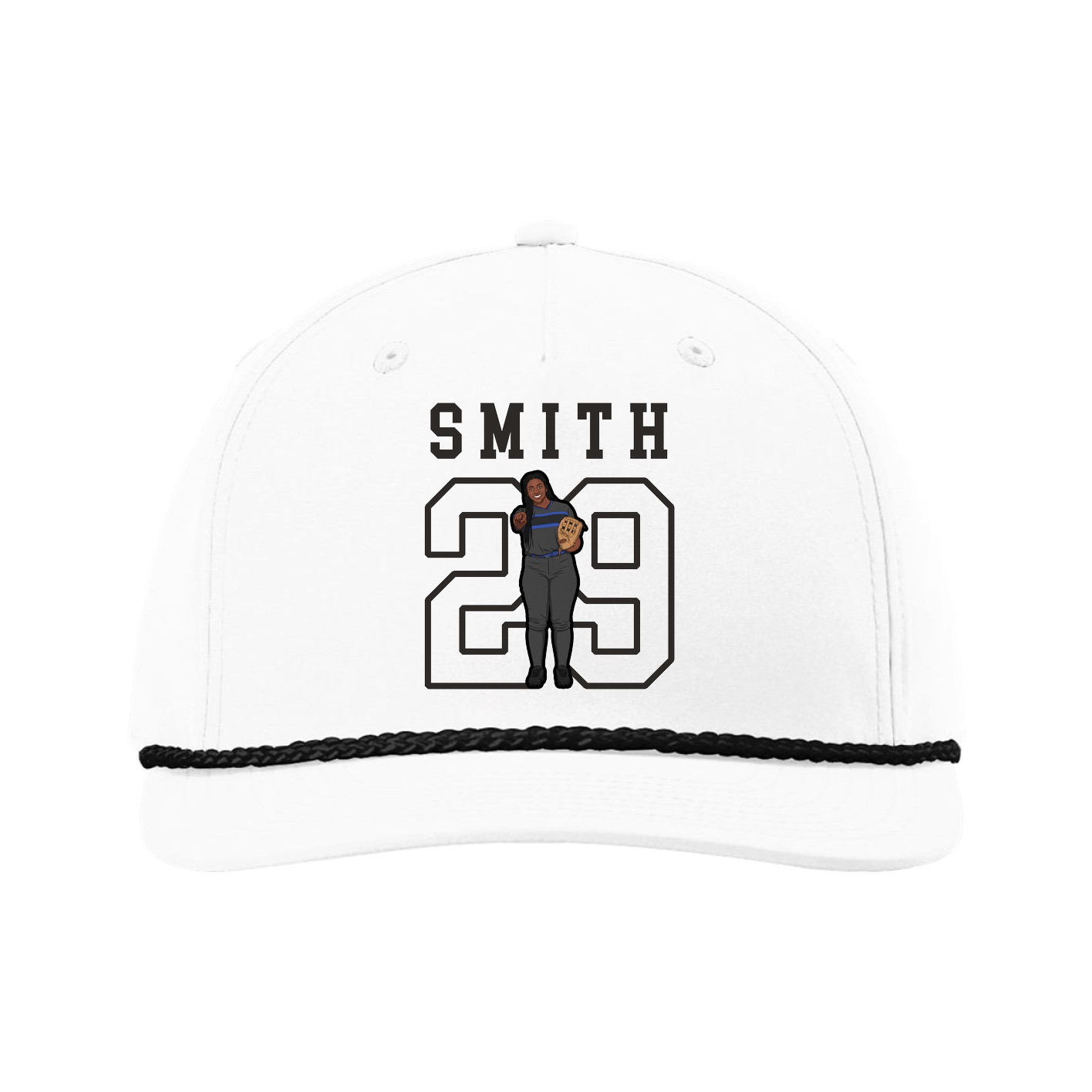 Five-Panel Classic Rope Cap — Shirsey in White