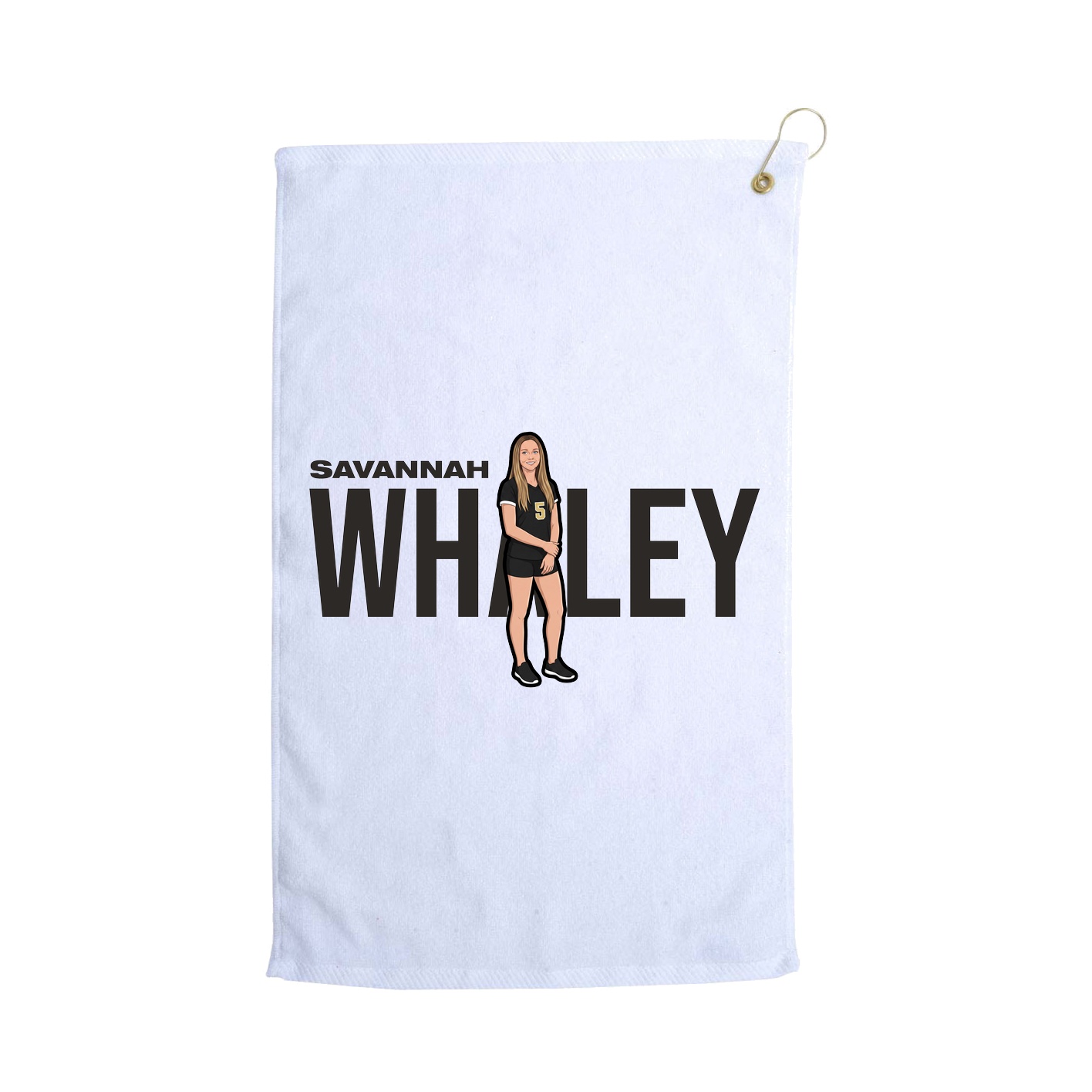 Golf Towel — Player Name in White