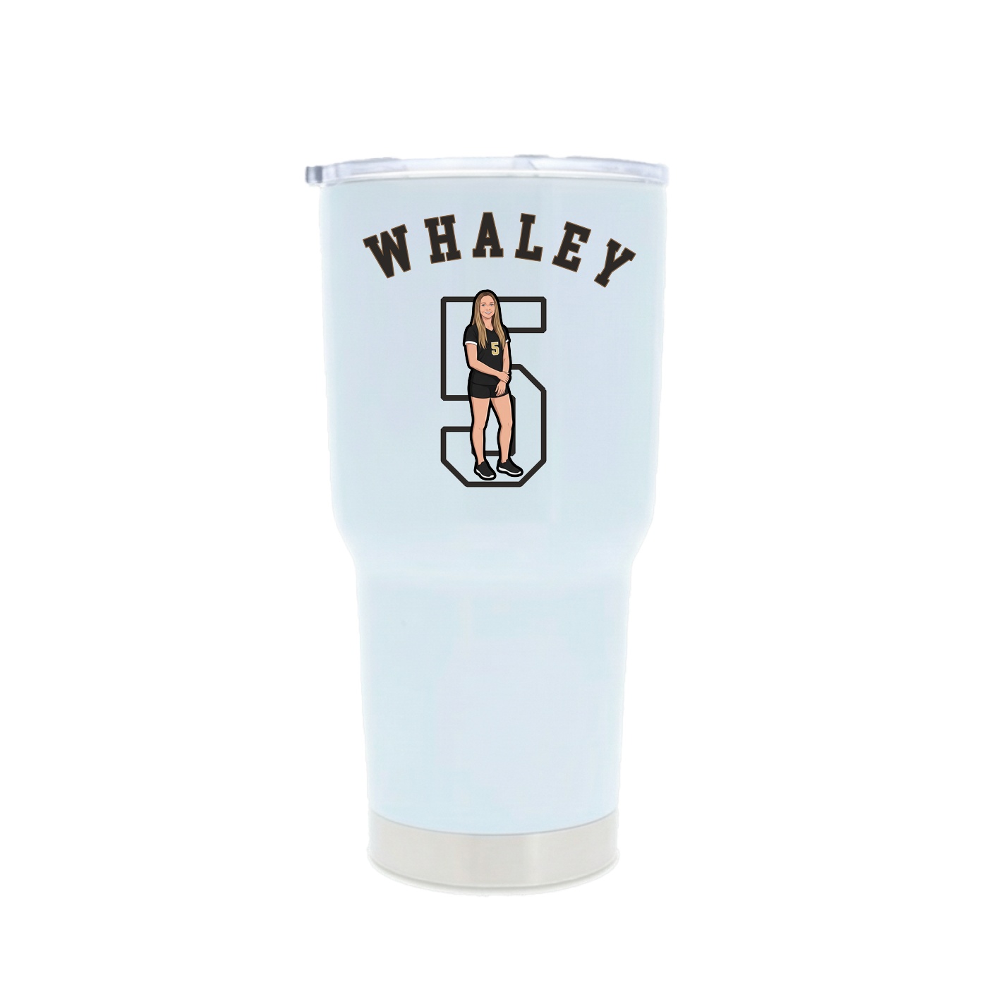 30oz Stainless Steel Tumbler — Shirsey Arch in White