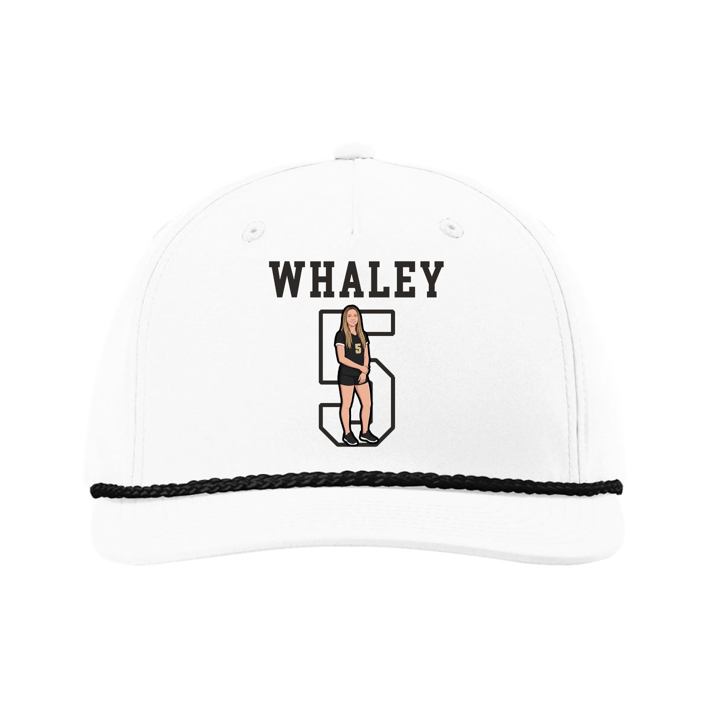 Five-Panel Classic Rope Cap — Shirsey in White