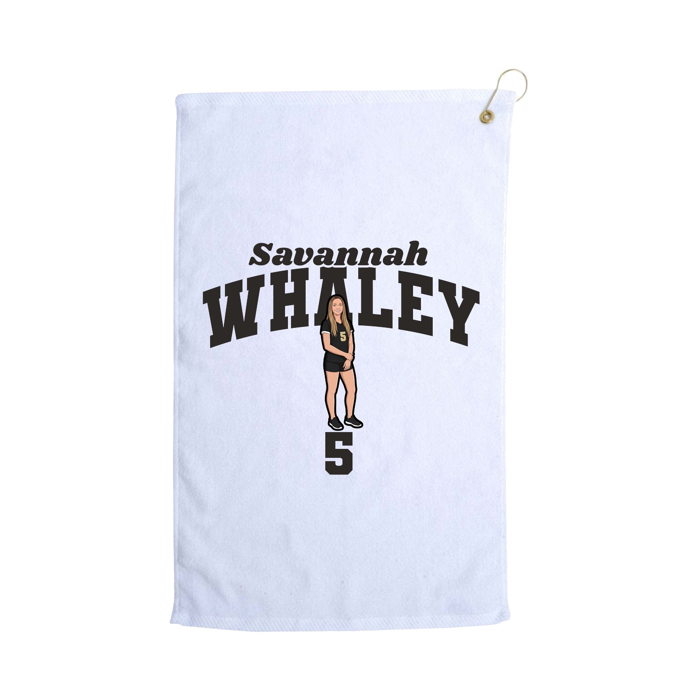 Golf Towel — Signature Arch in White