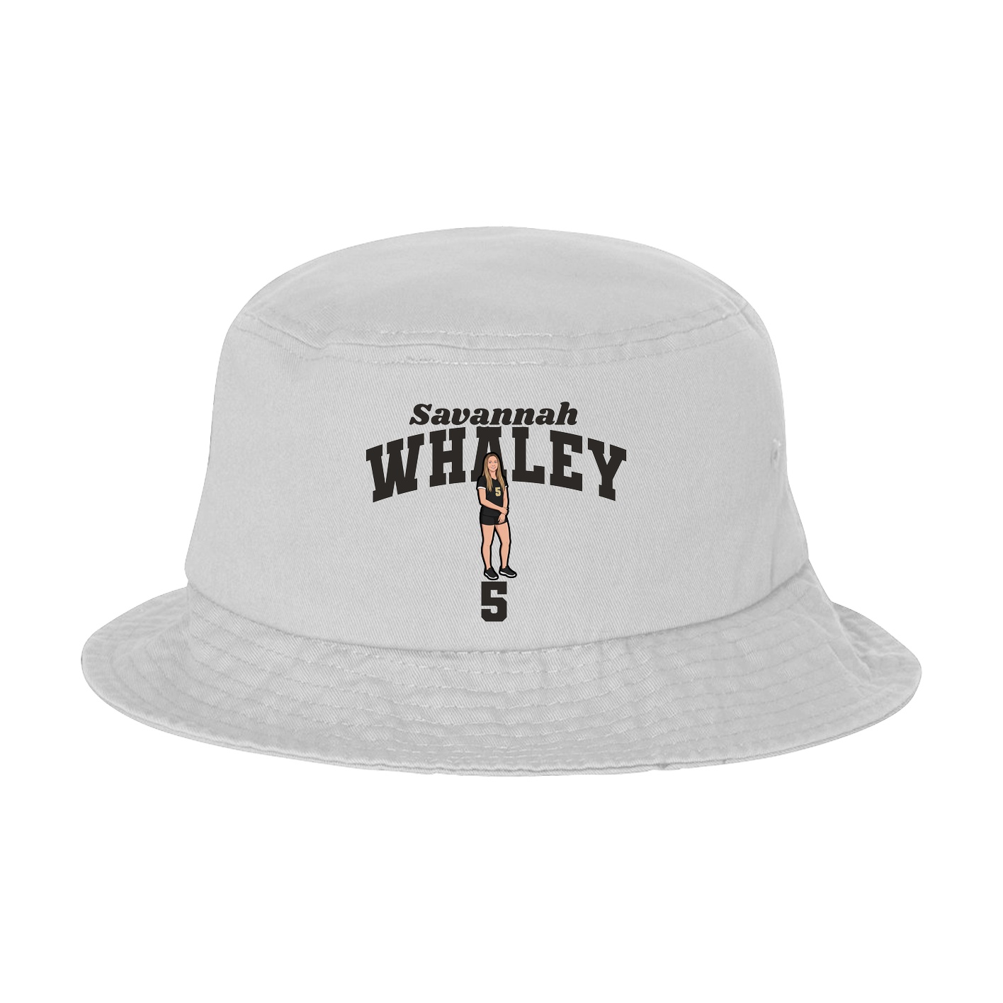 Bucket Cap — Signature Arch in White