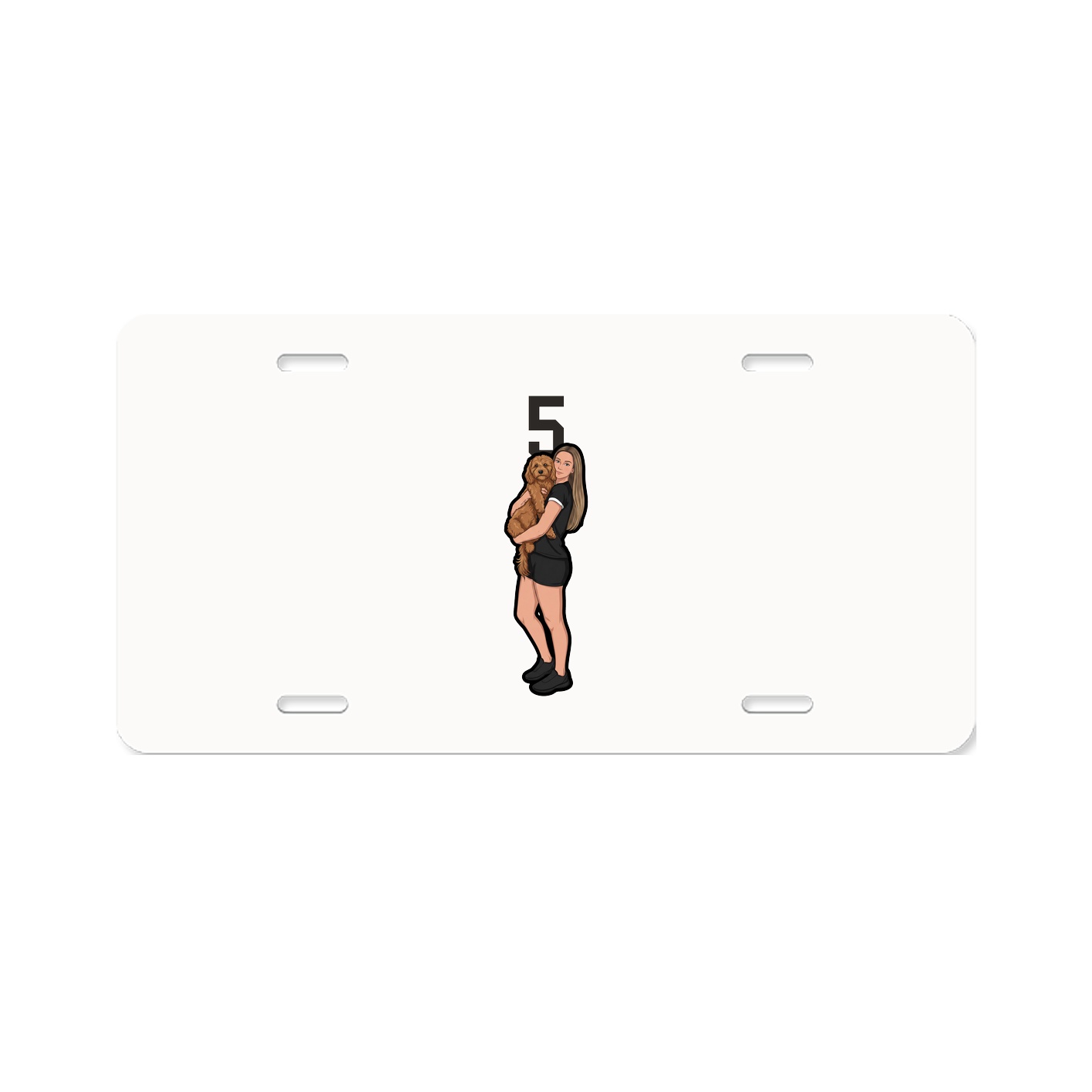 License Plate — Number Top in Classic