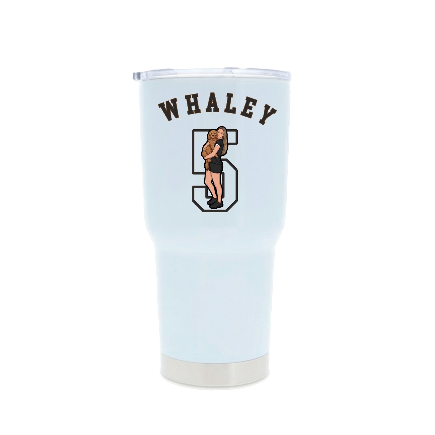 30oz Stainless Steel Tumbler — Shirsey Arch in White