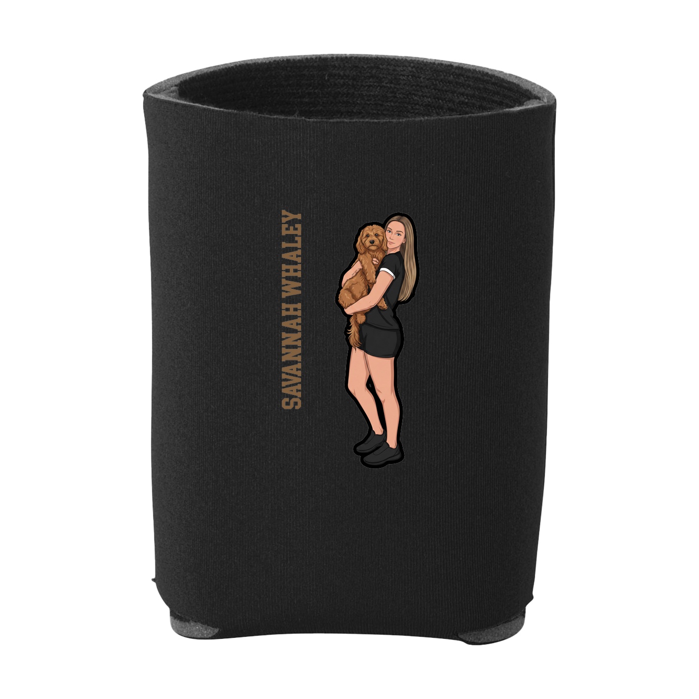 Can Holder — Name Vertical in Black