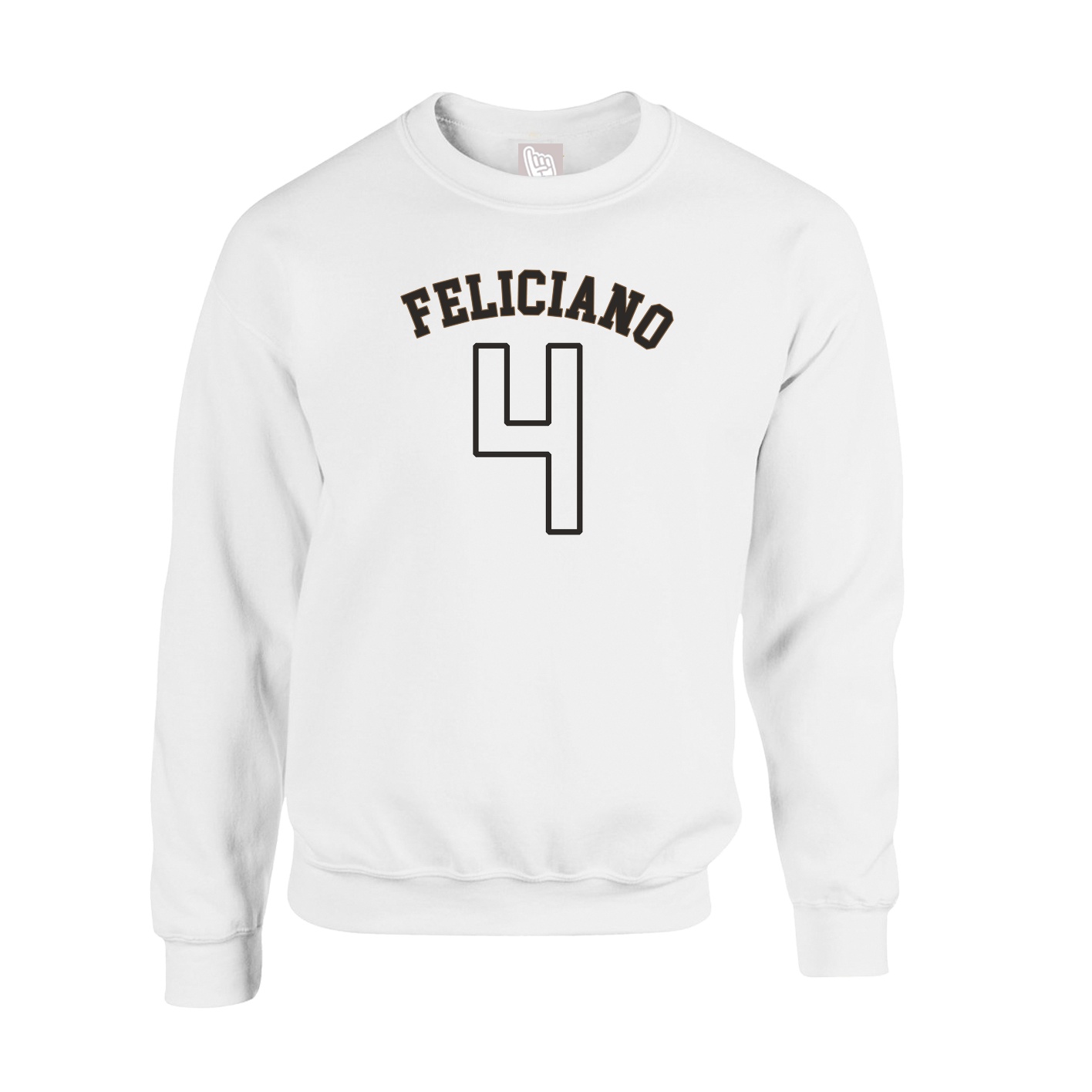 Fleece Crew — Shirsey Arch in White