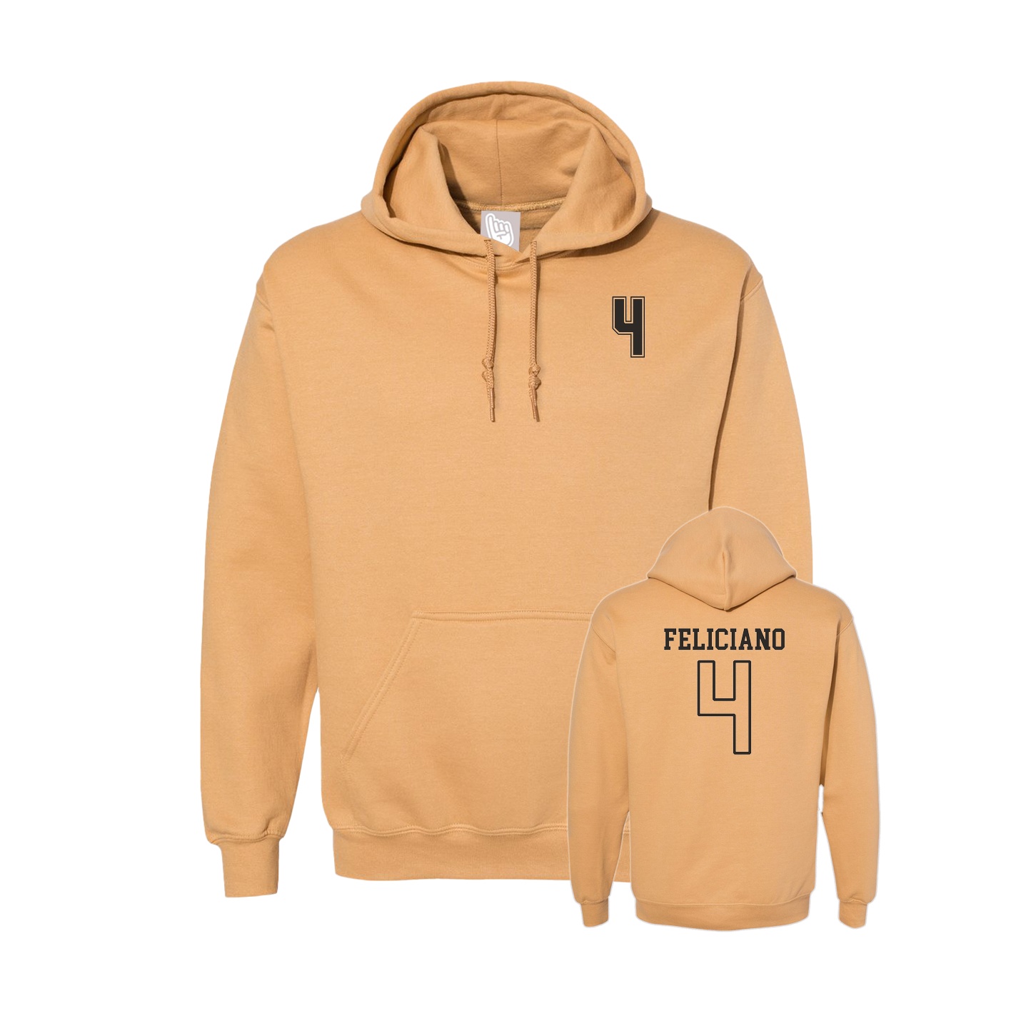 Hoodie — Chest Back in Vegas Gold