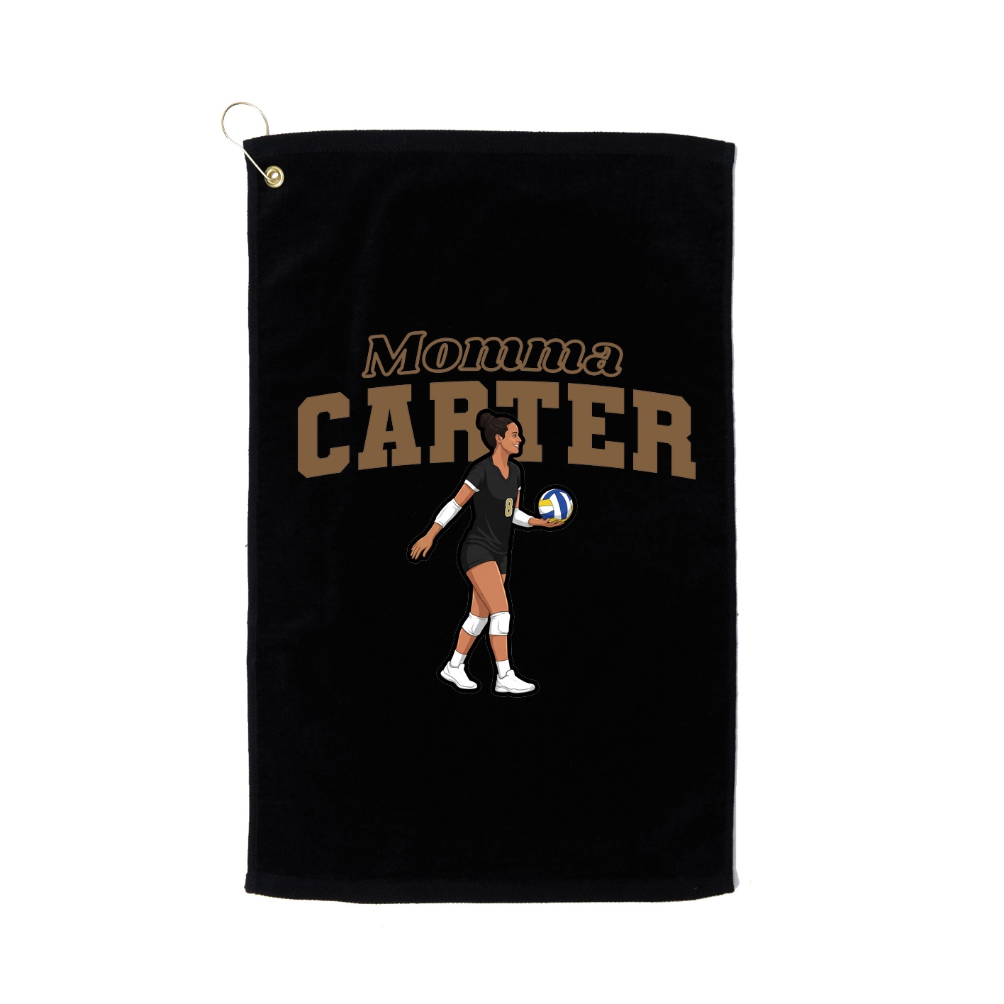 Golf Towel — Mothers Day Block in Black