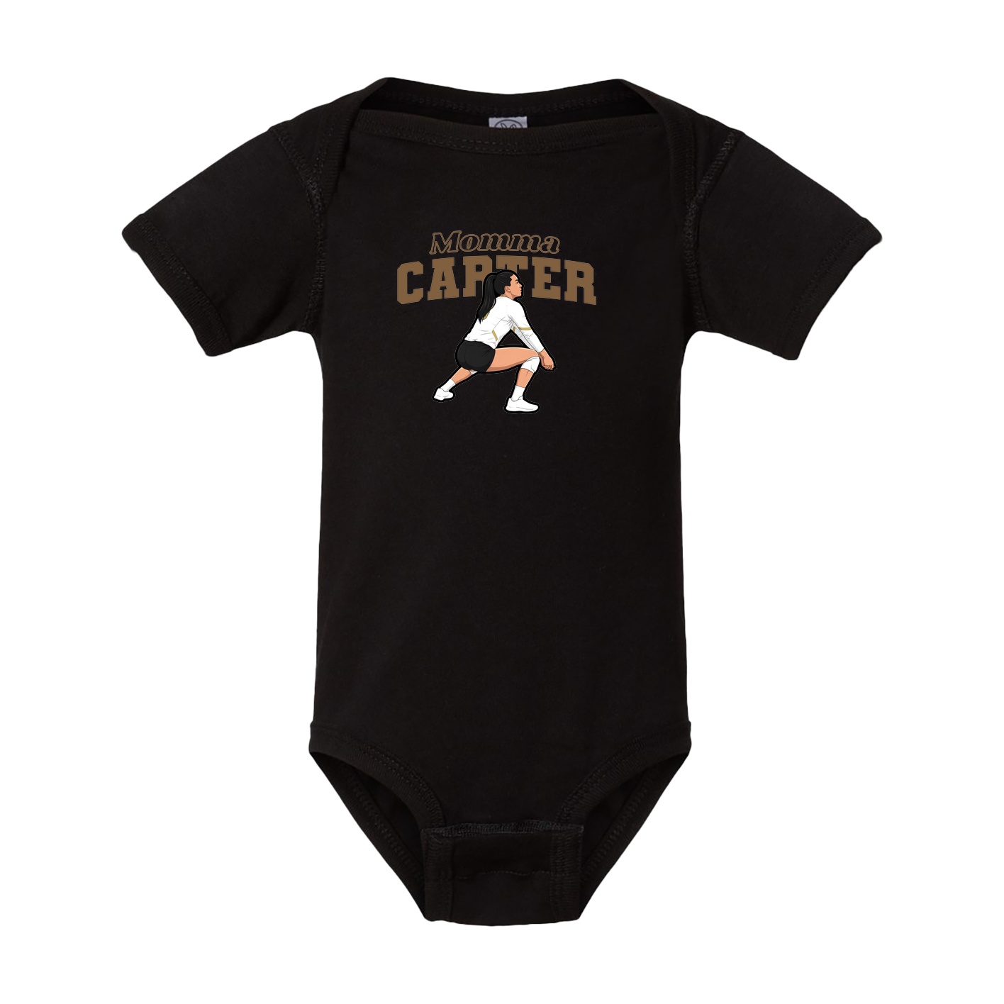 Baby Onesie — Mothers Day Block in Black