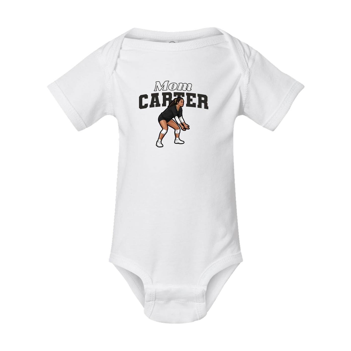 Baby Onesie — Mothers Day Block in White