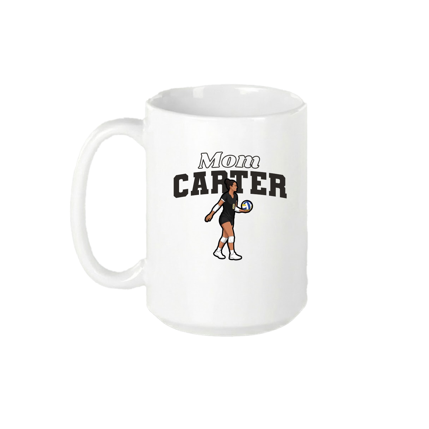 15oz Coffee Mug — Mothers Day Block in White