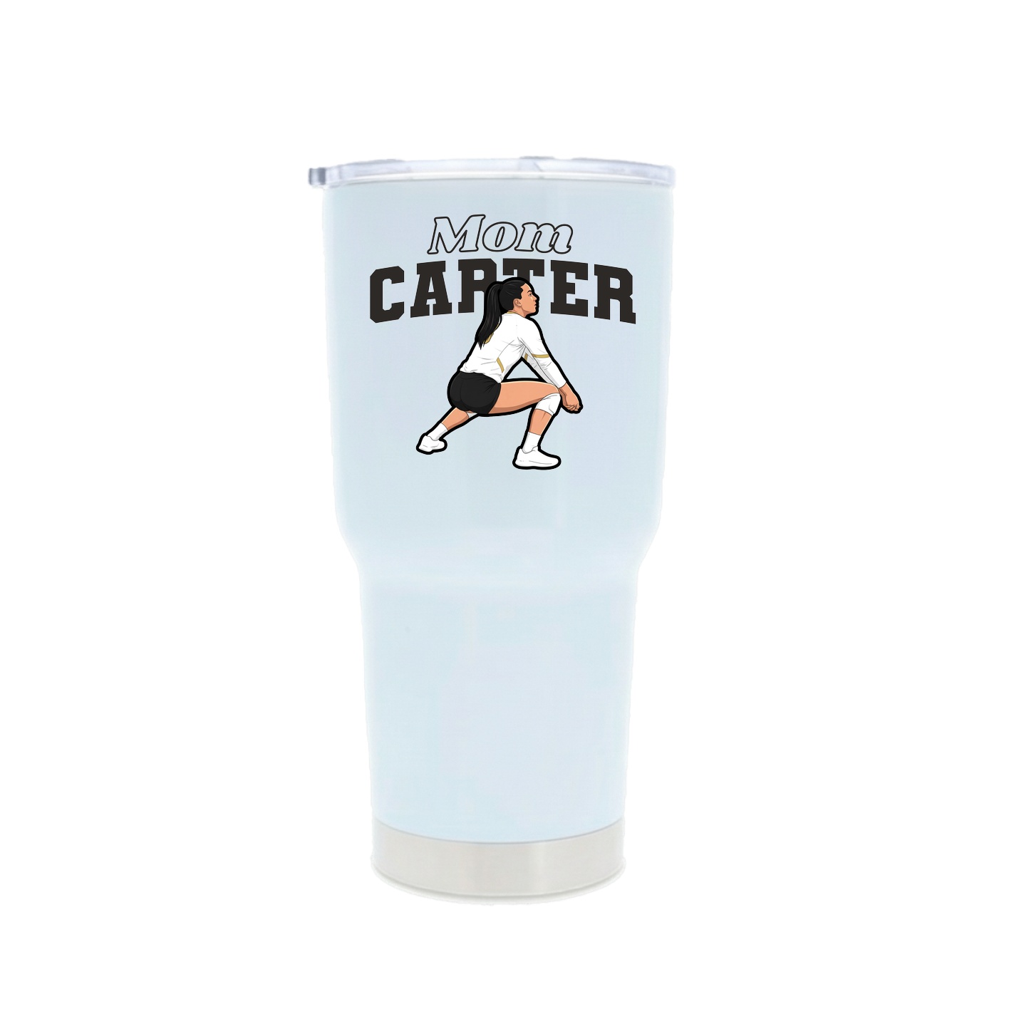 30oz Stainless Steel Tumbler — Mothers Day Block in White