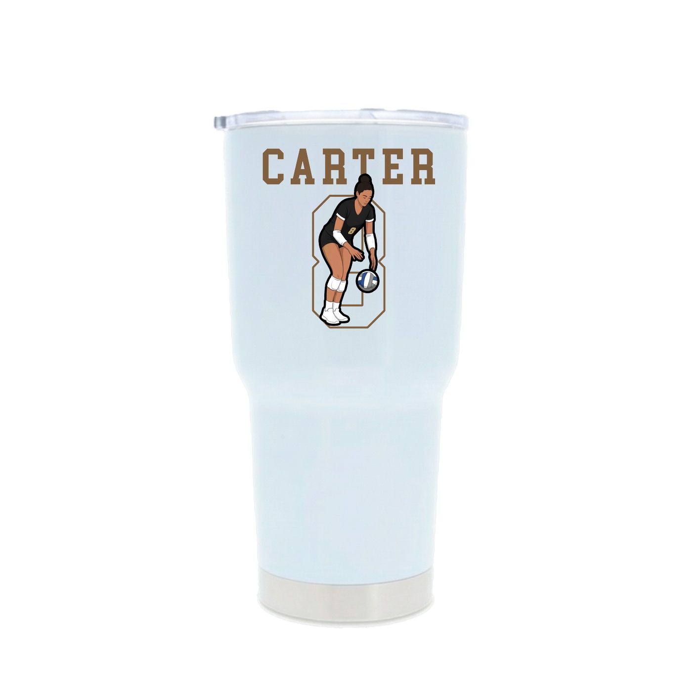 30oz Stainless Steel Tumbler — Shirsey in White