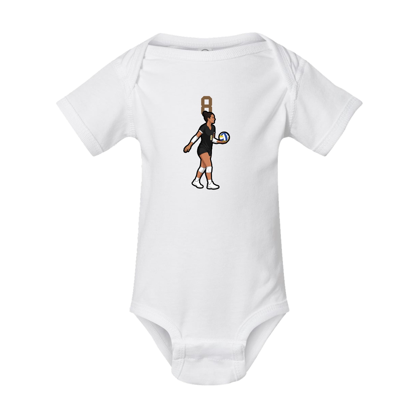 Baby Onesie — Number Top in White