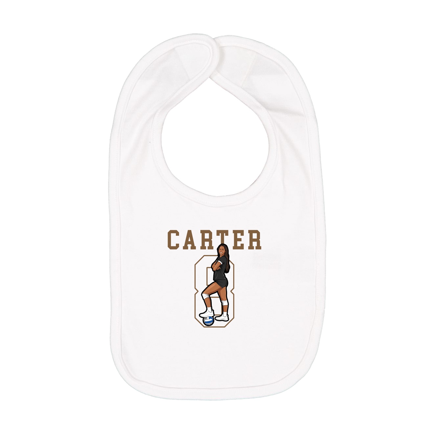 Infant Bib — Shirsey in White