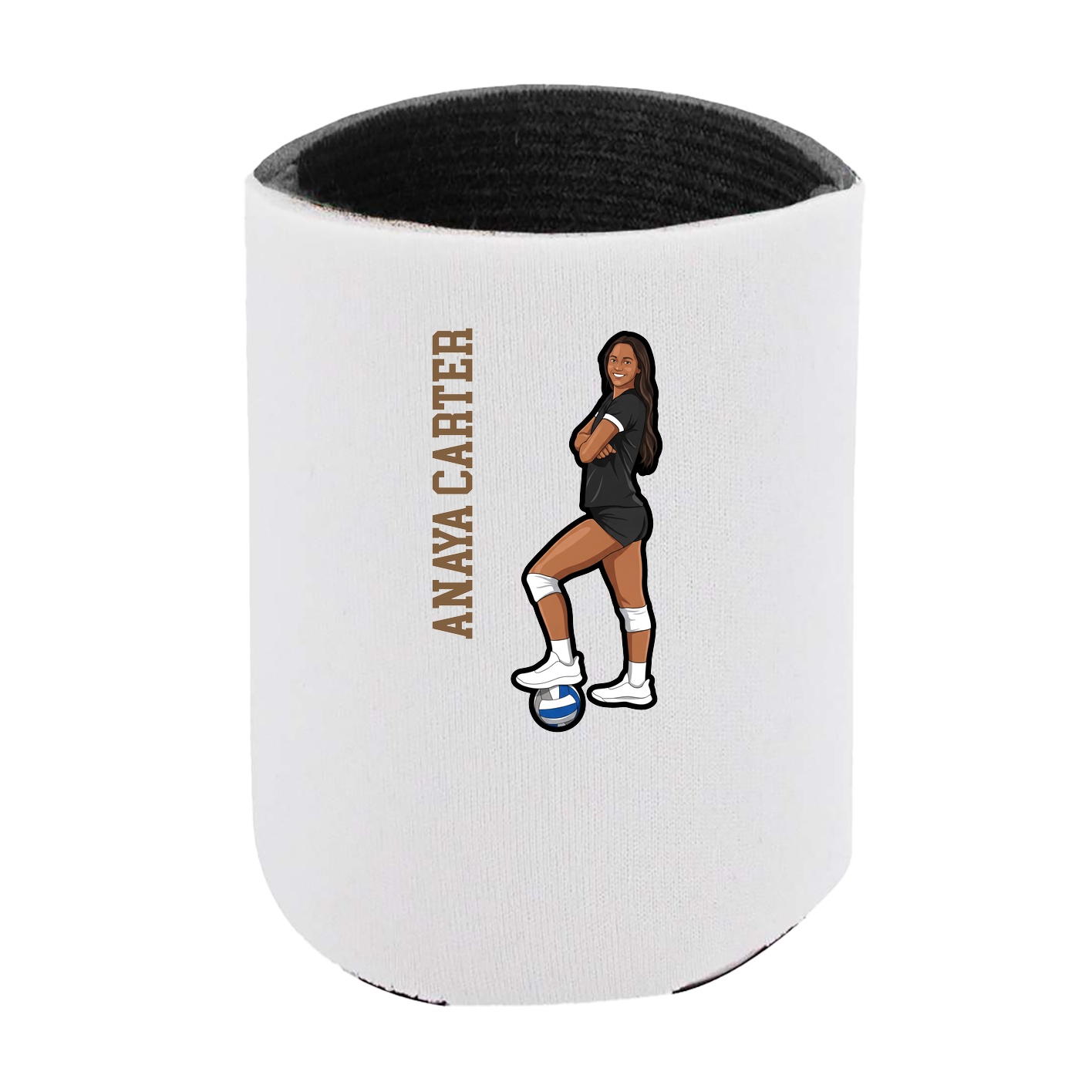Can Holder — Name Vertical in White
