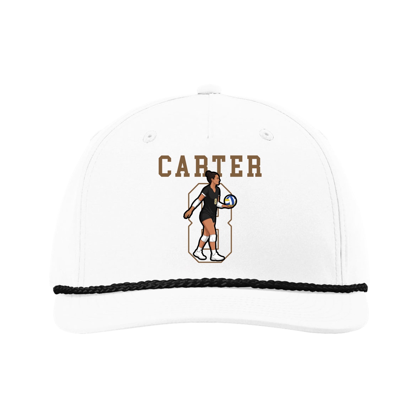 Five-Panel Classic Rope Cap — Shirsey in White