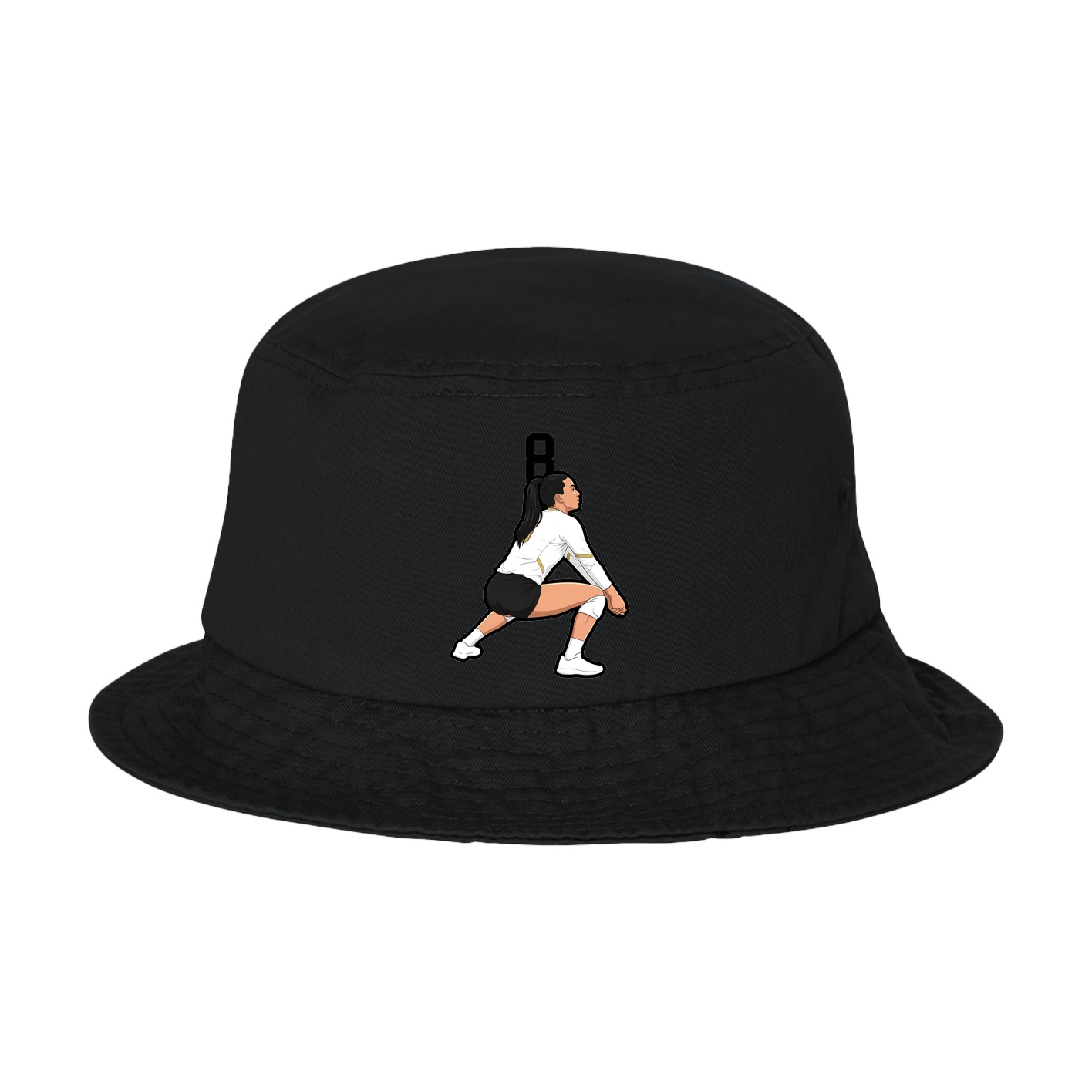Bucket Cap — Number Top in Black