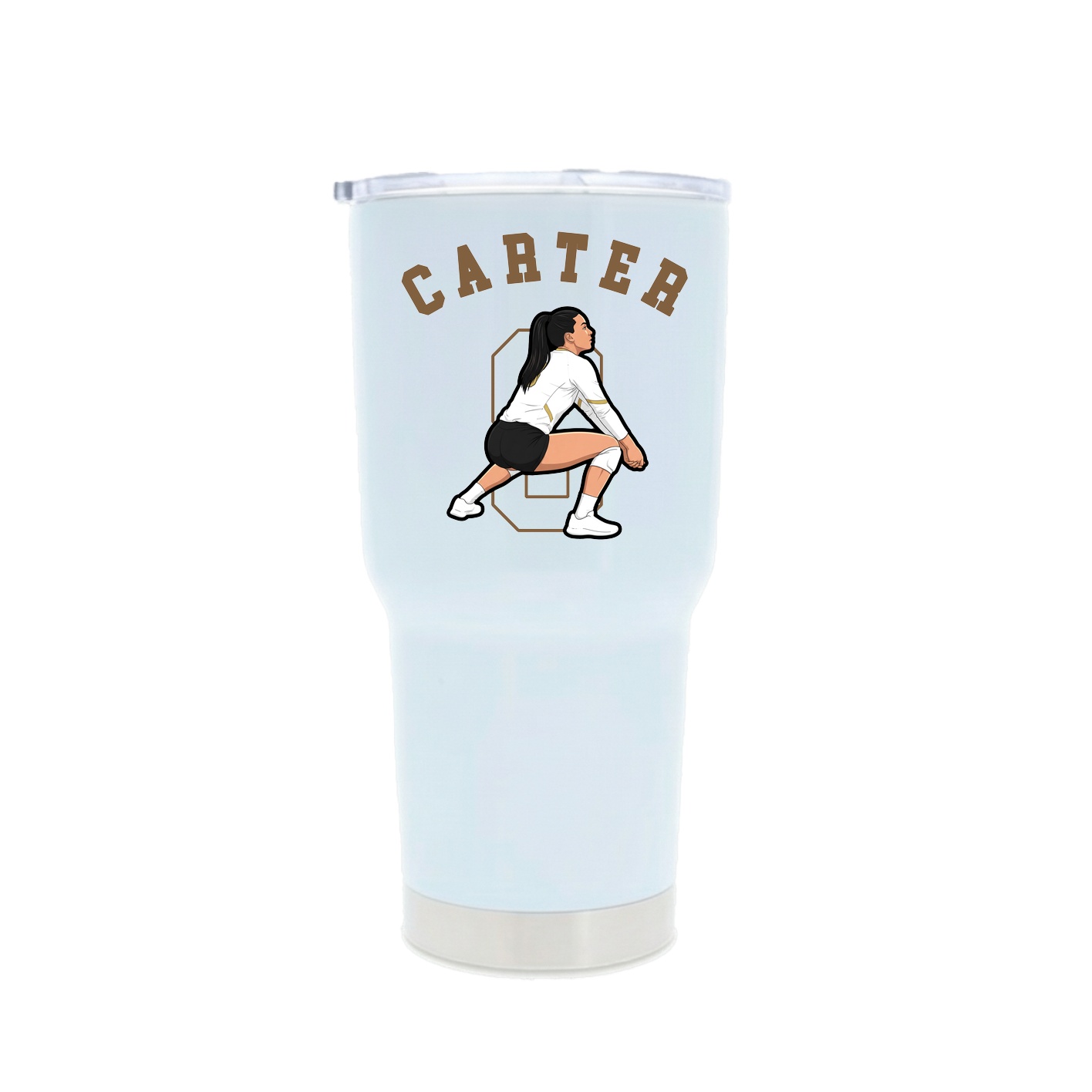 30oz Stainless Steel Tumbler — Shirsey Arch in White