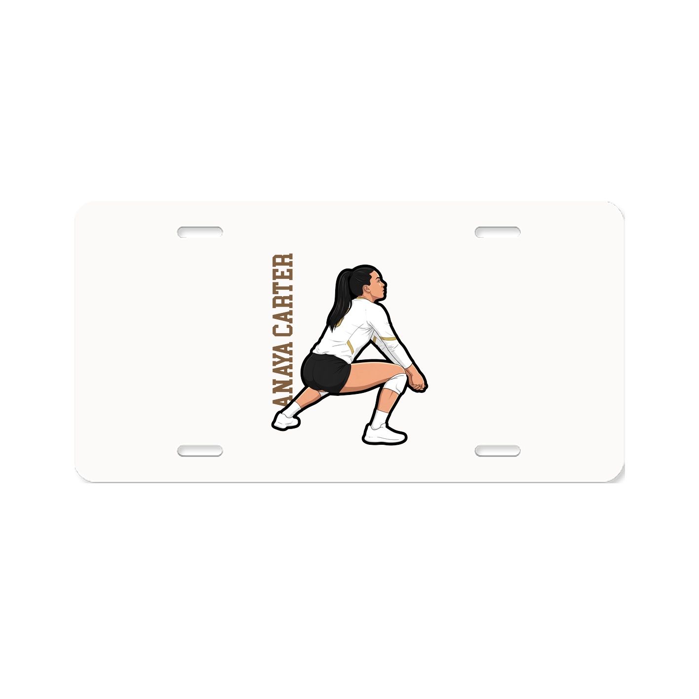 License Plate — Name Vertical in Classic