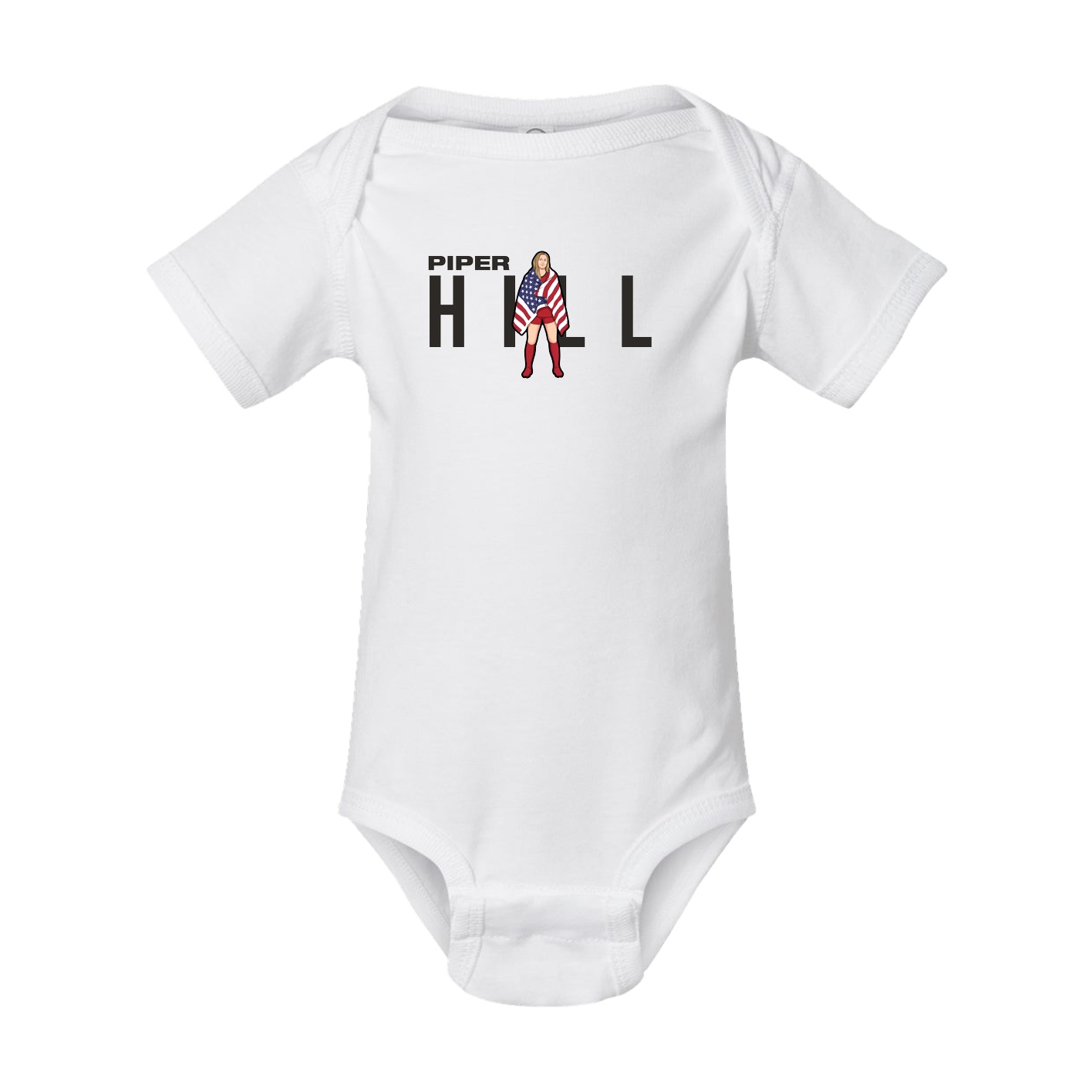 Baby Onesie — Player Name in White