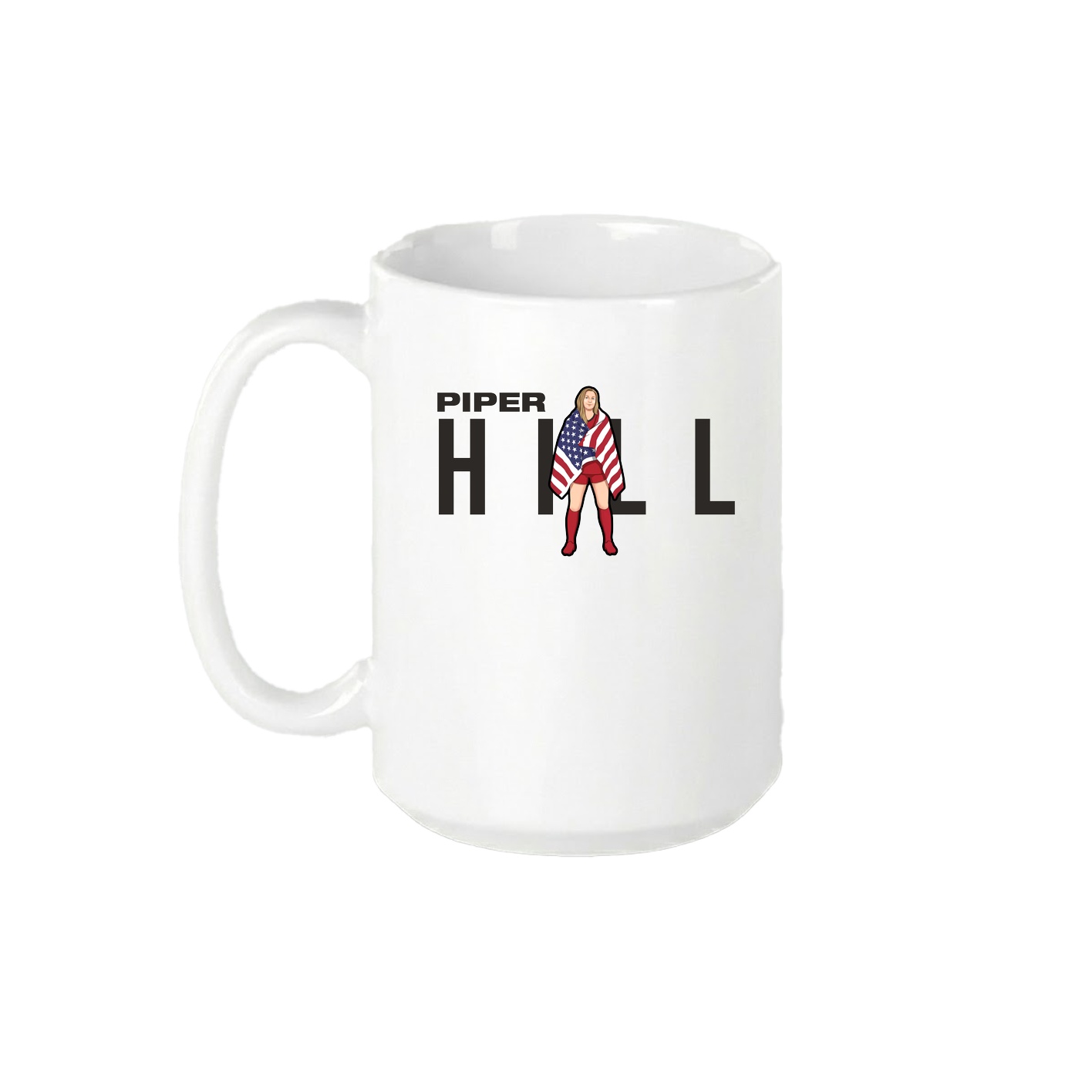 15oz Coffee Mug — Player Name in White