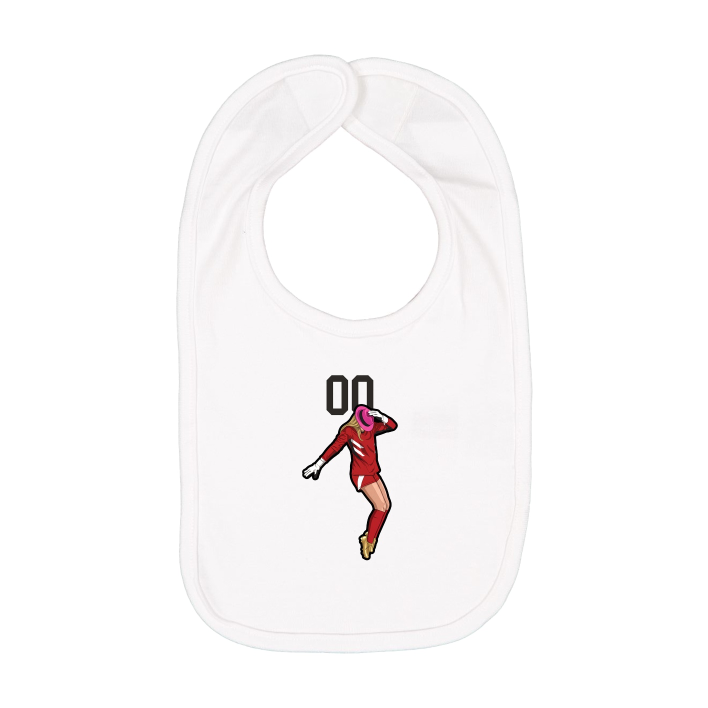 Infant Bib — Number Top in White