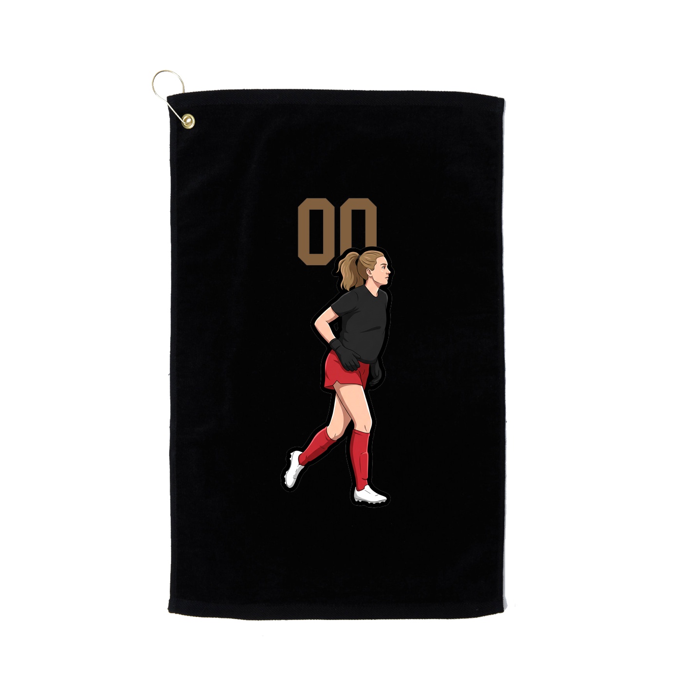 Golf Towel — Number Top in Black
