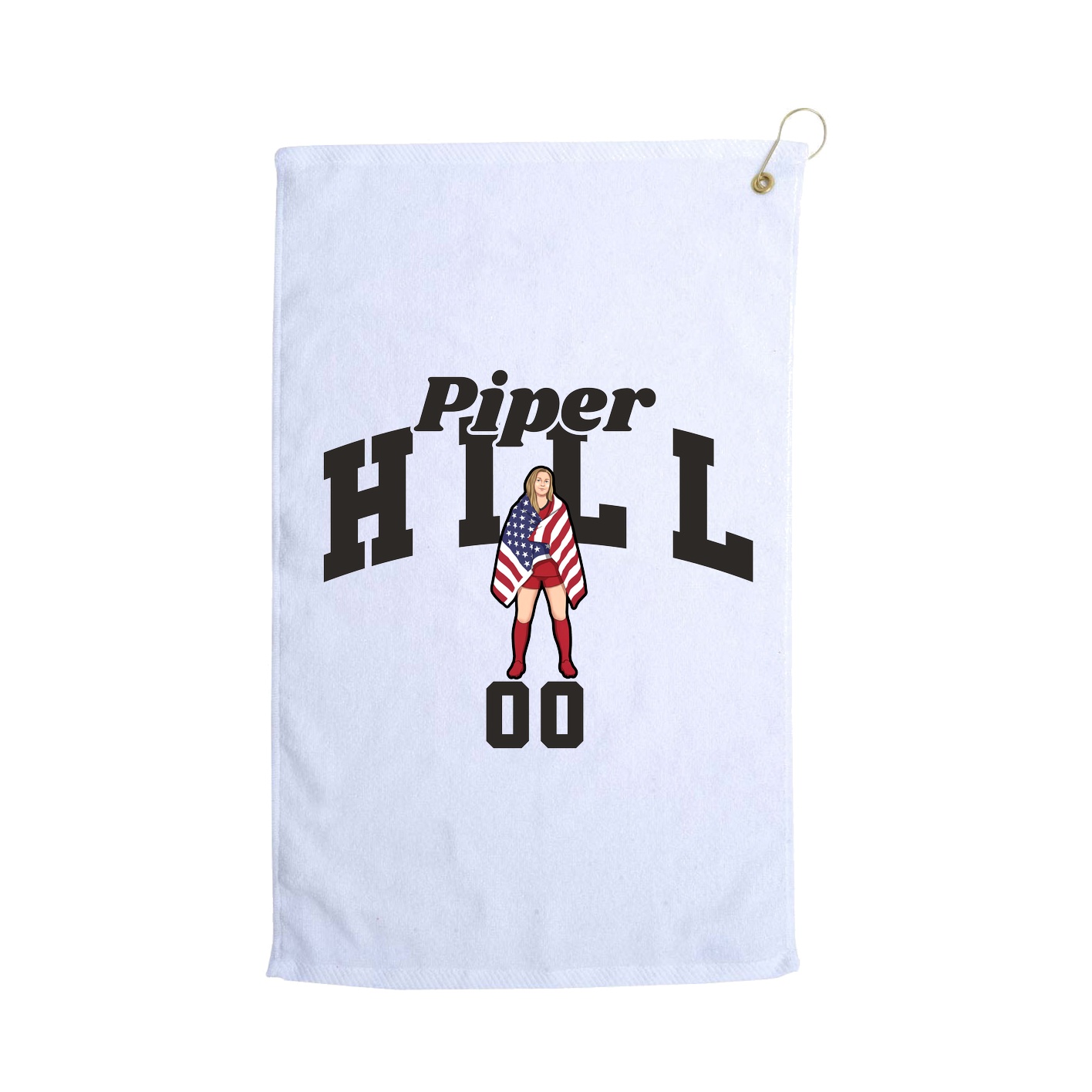 Golf Towel — Signature Arch in White