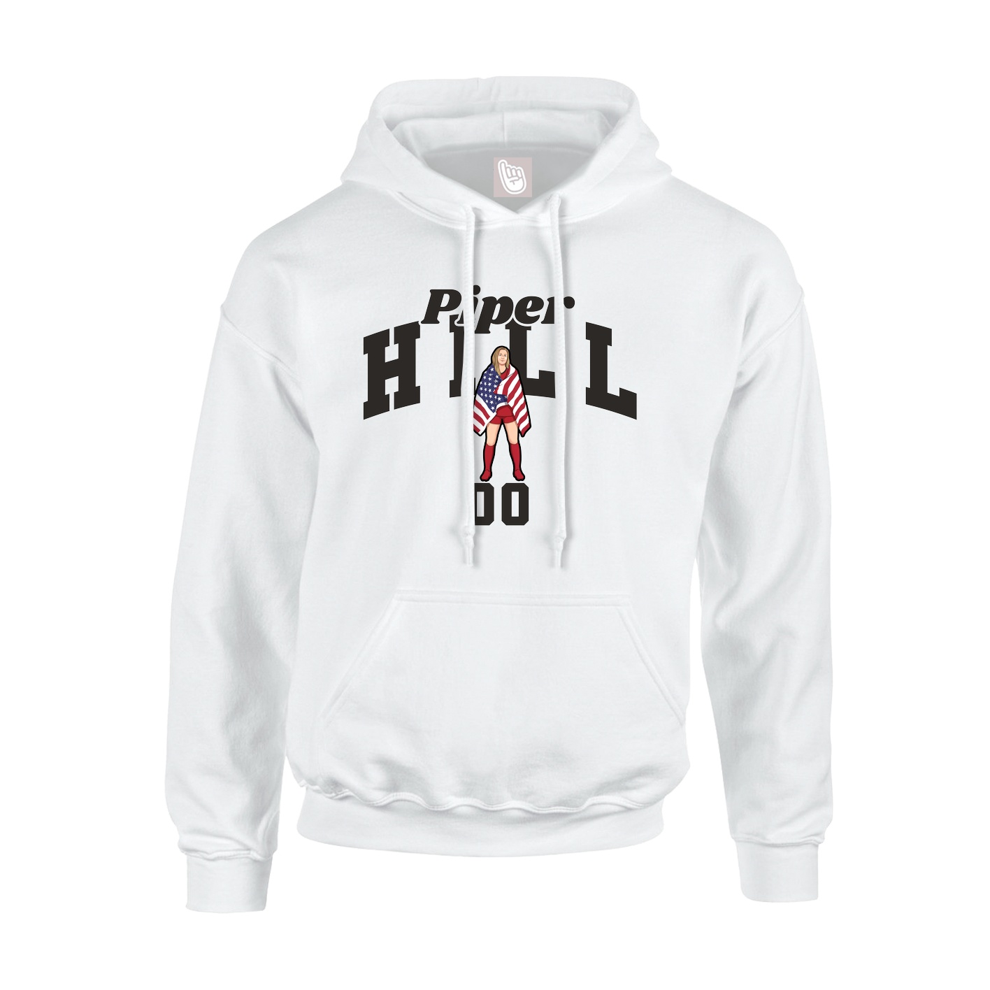 Hoodie — Signature Arch in White