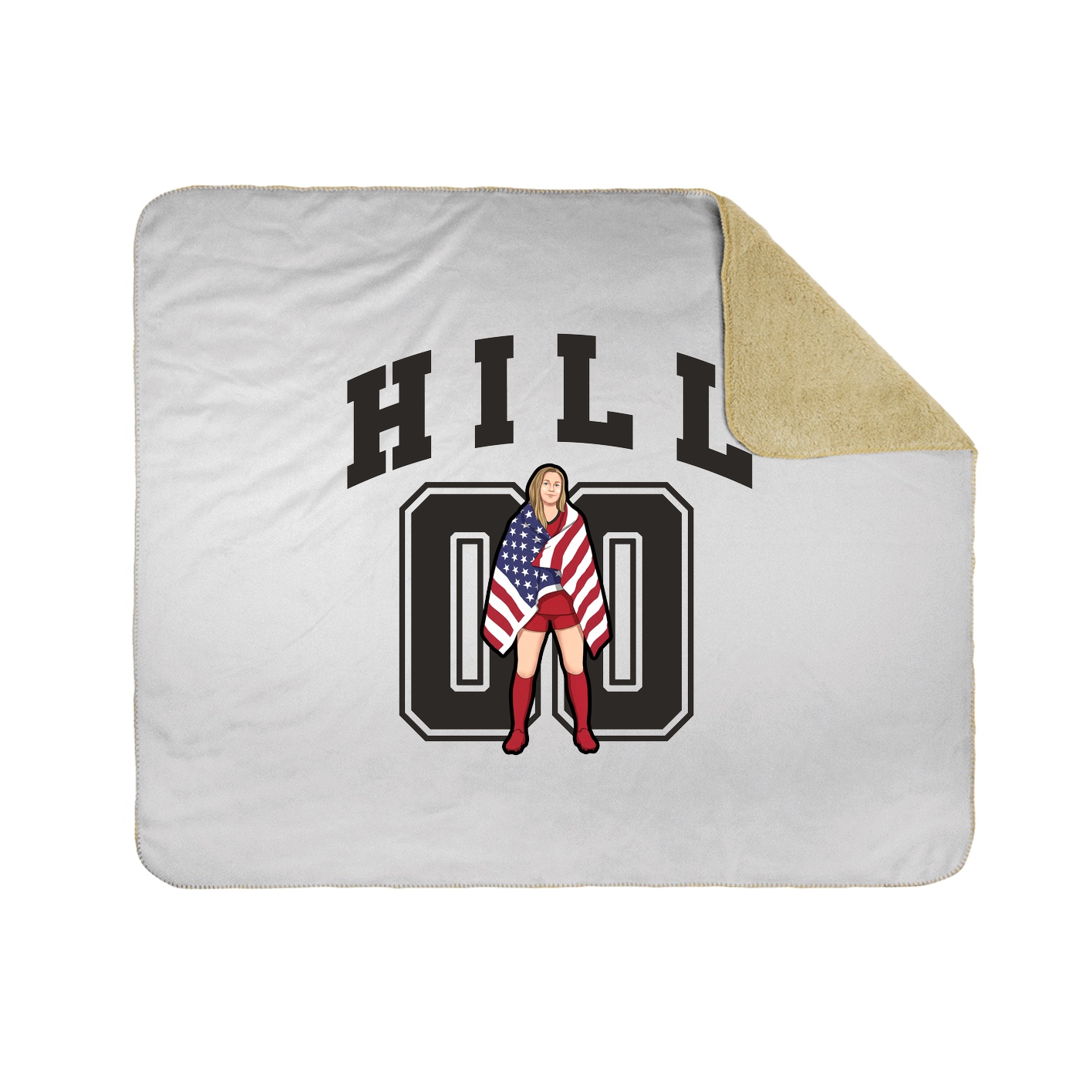 Throw Blanket — Number in White