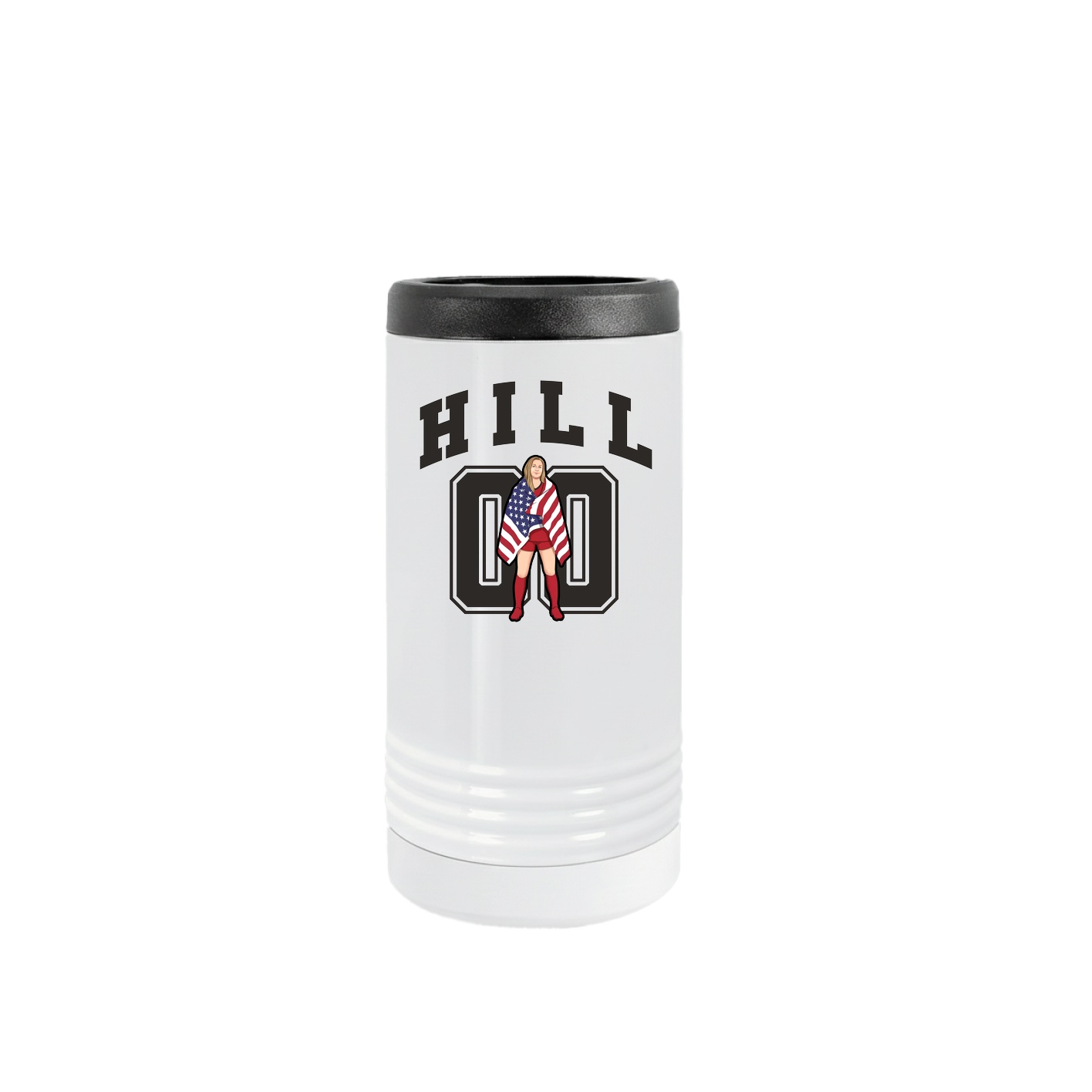 Slim Beverage Holder — Number in White