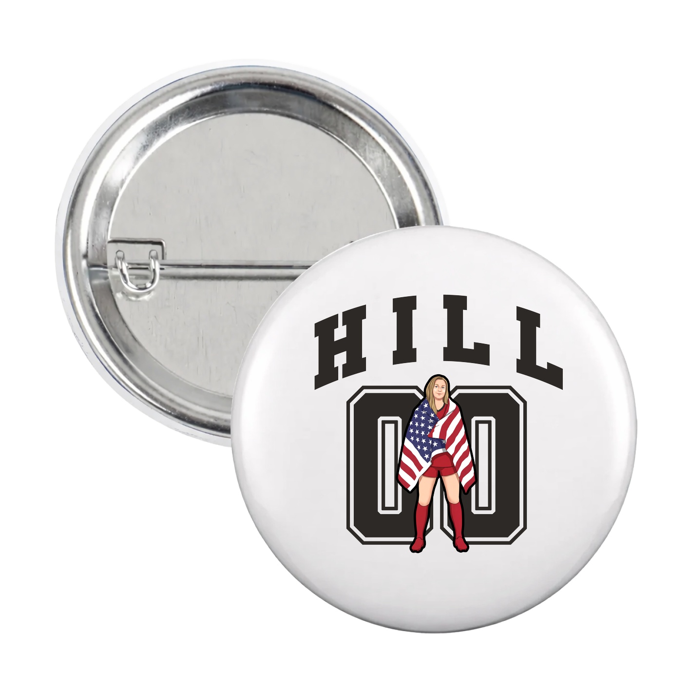 Game Day Button — Number in White