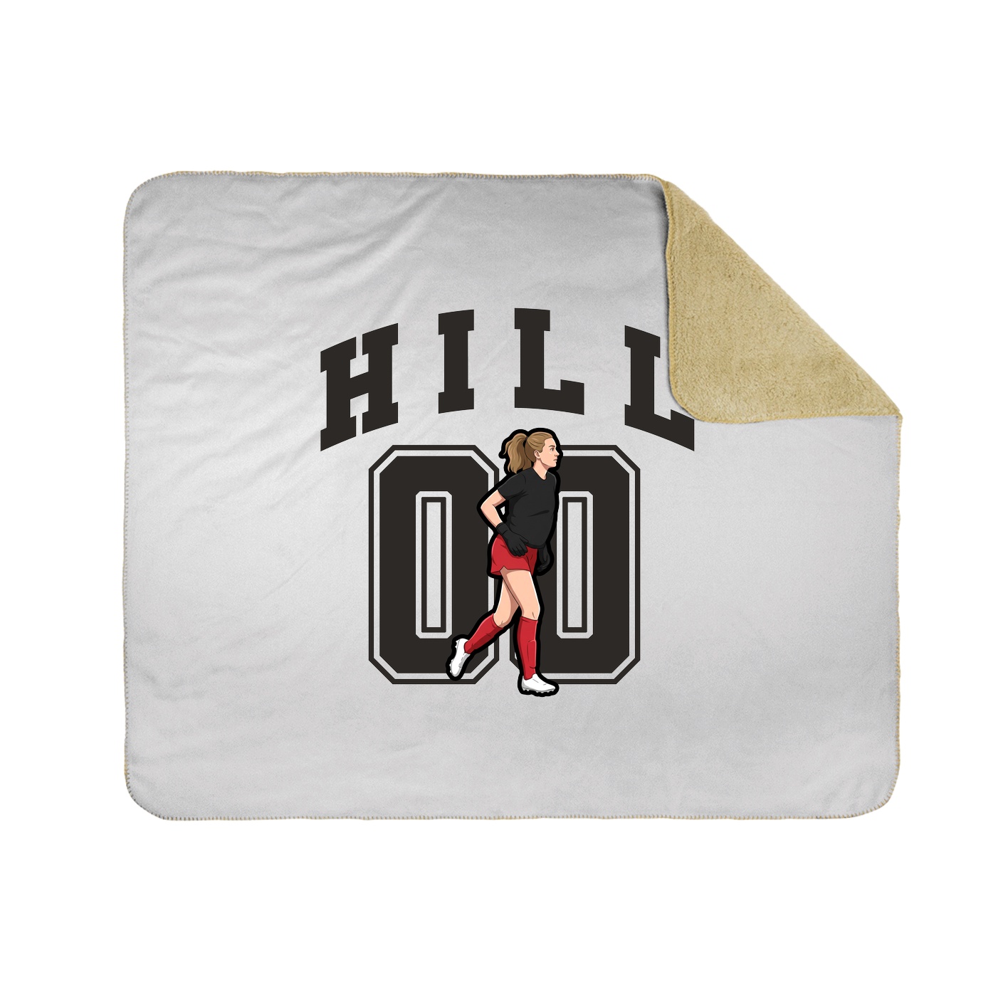 Throw Blanket — Number in White