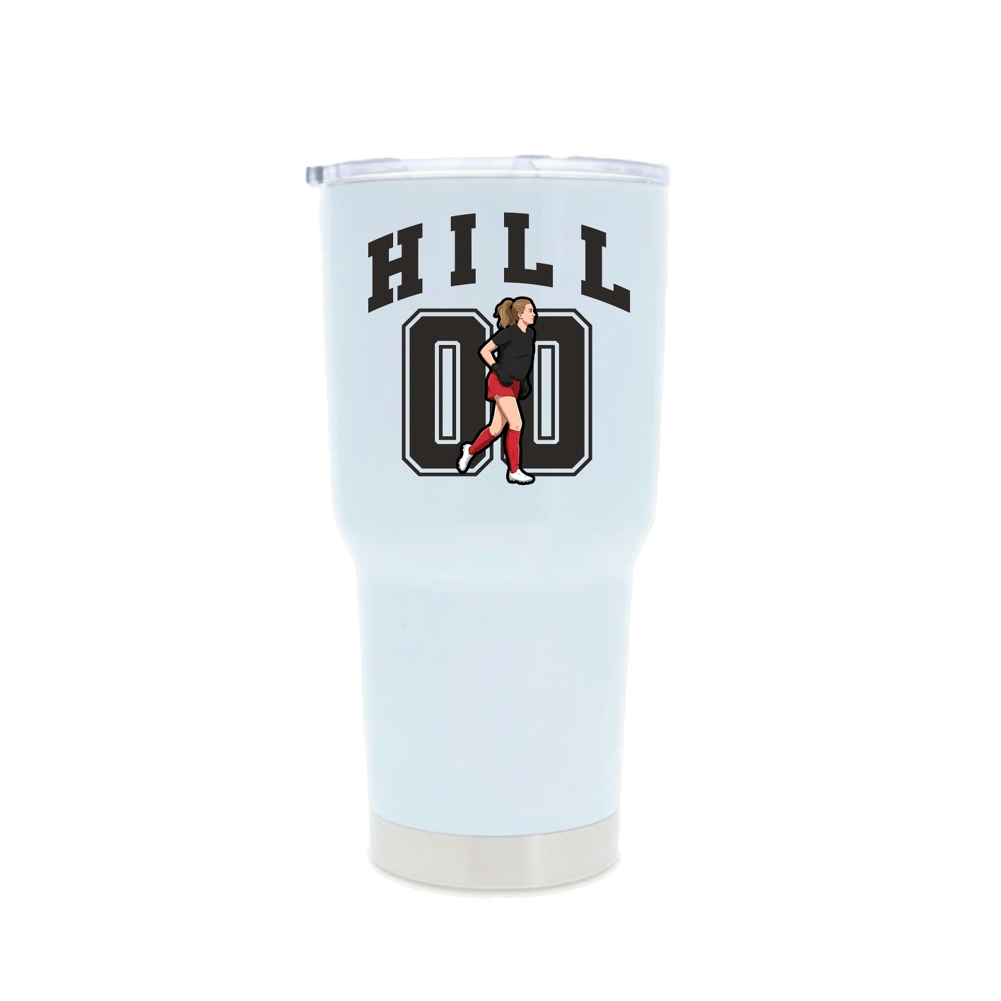 30oz Stainless Steel Tumbler — Number in White