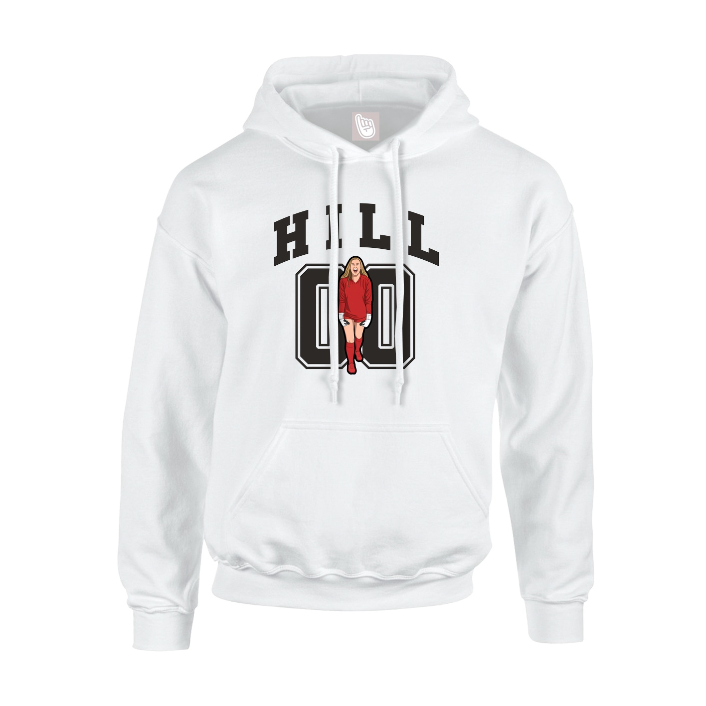 Youth Hoodie — Number in White