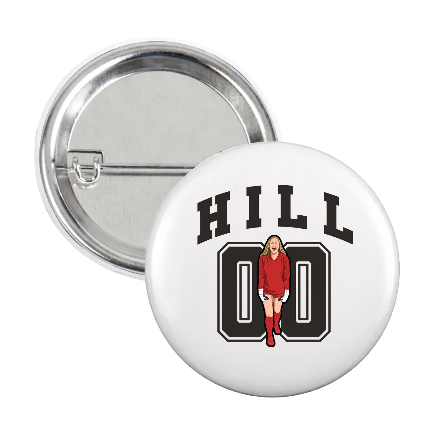 Game Day Button — Number in White