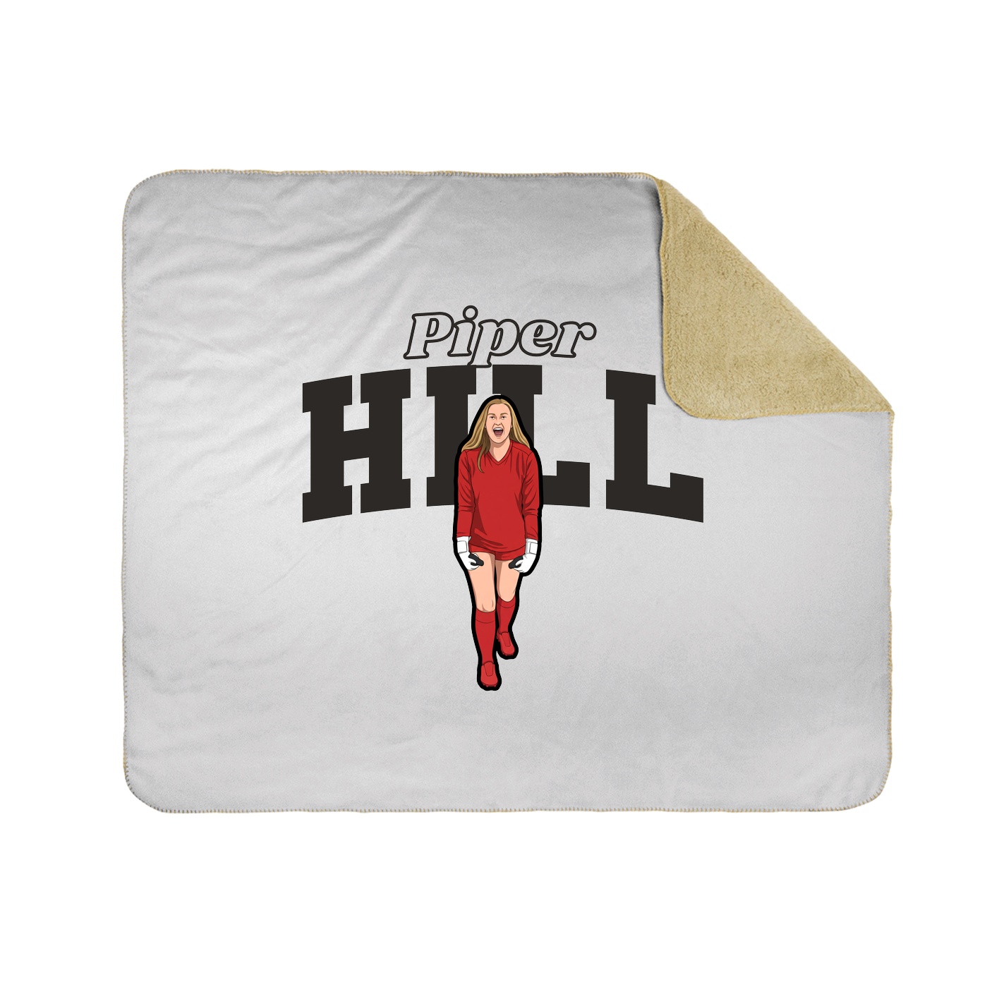 Throw Blanket — Name Arch in White