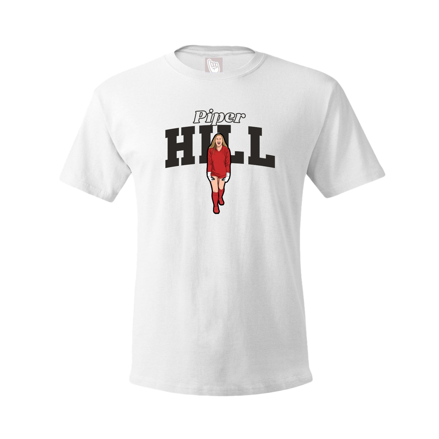 Youth Tee — Name Arch in White