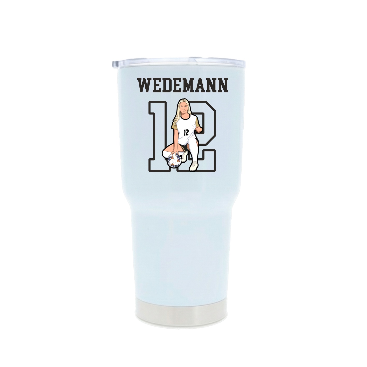 30oz Stainless Steel Tumbler — Shirsey in White