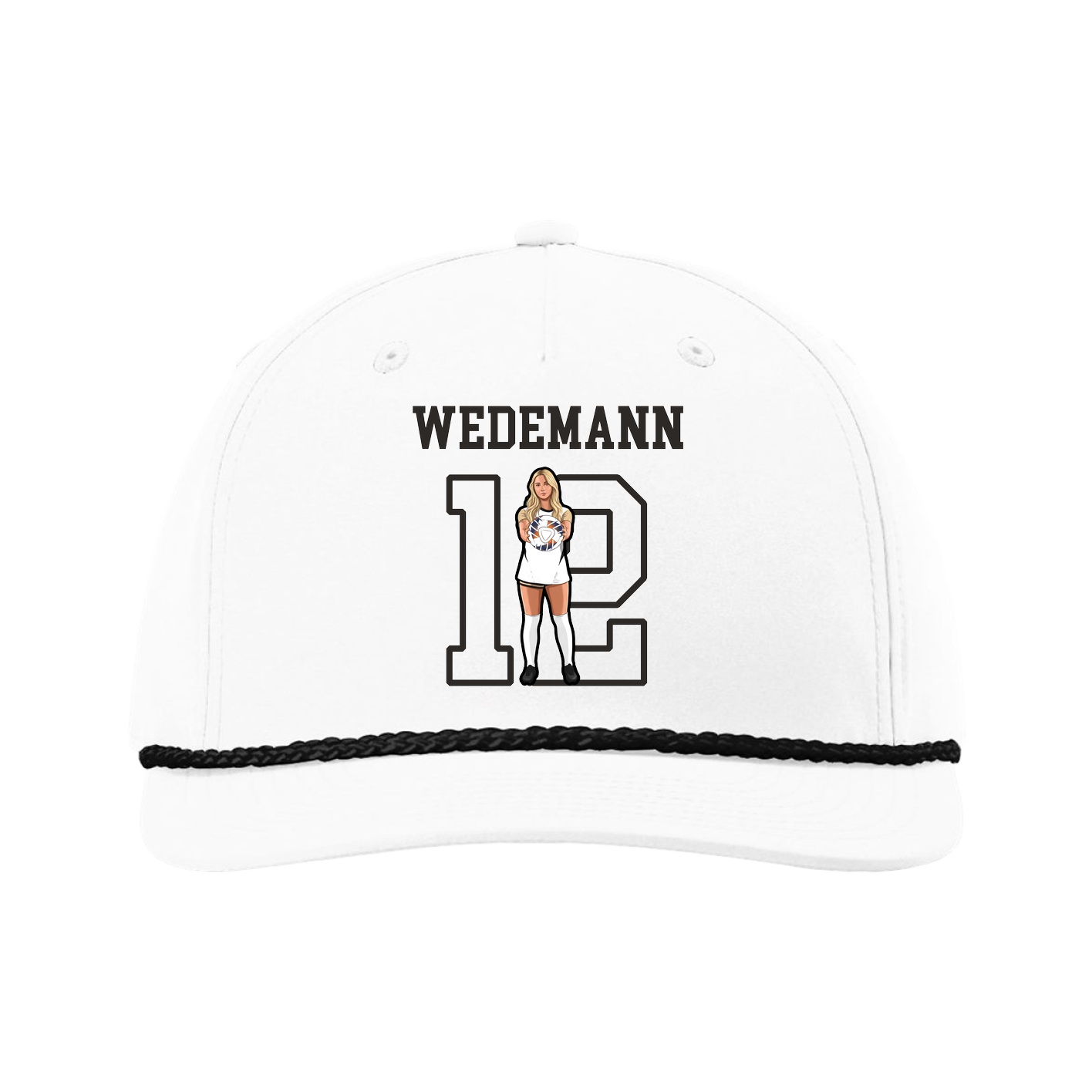 Five-Panel Classic Rope Cap — Shirsey in White