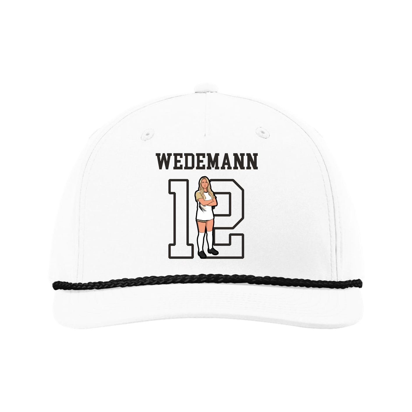 Five-Panel Classic Rope Cap — Shirsey in White