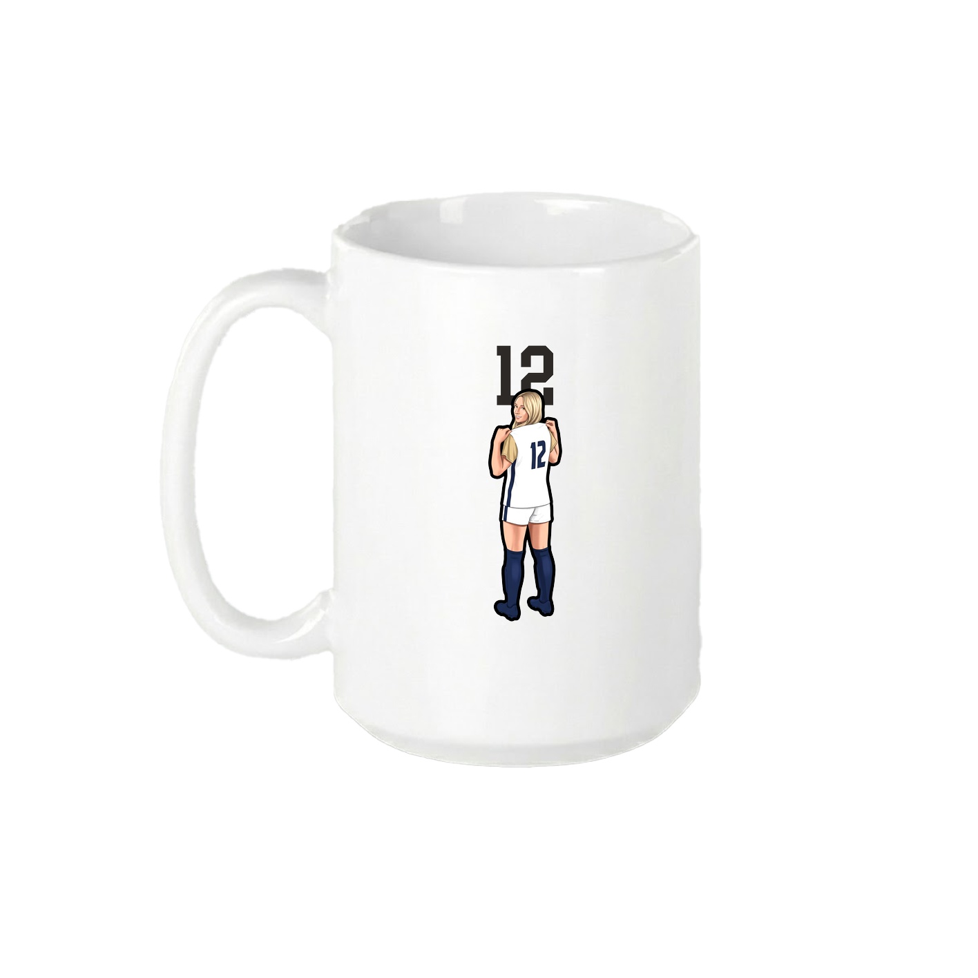 15oz Coffee Mug — Number Top in White
