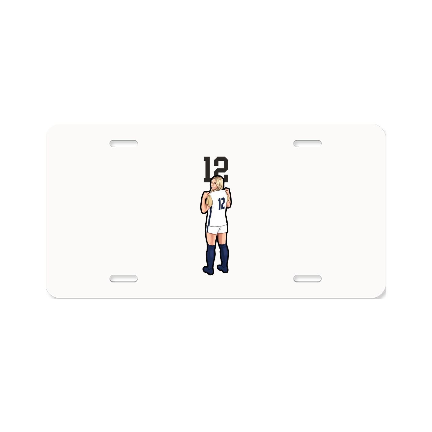 License Plate — Number Top in Classic