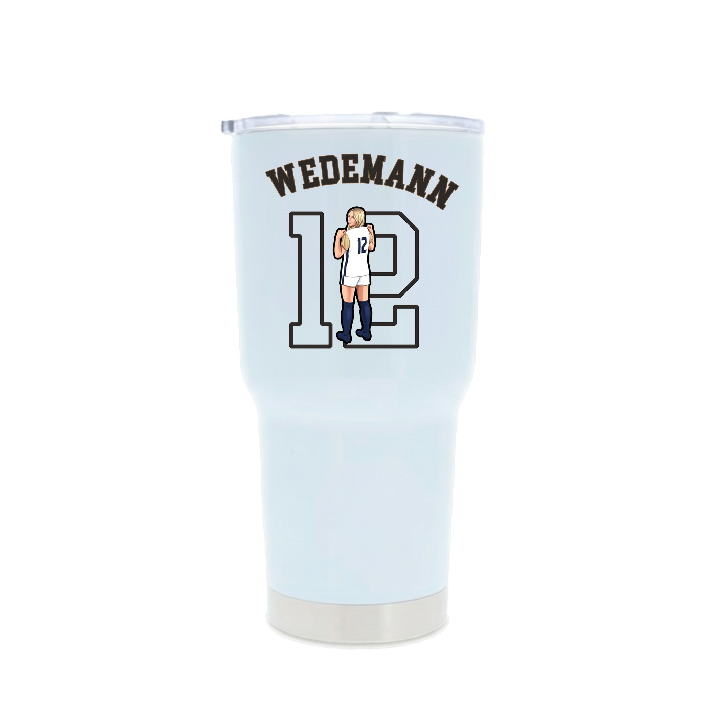 30oz Stainless Steel Tumbler — Shirsey Arch in White