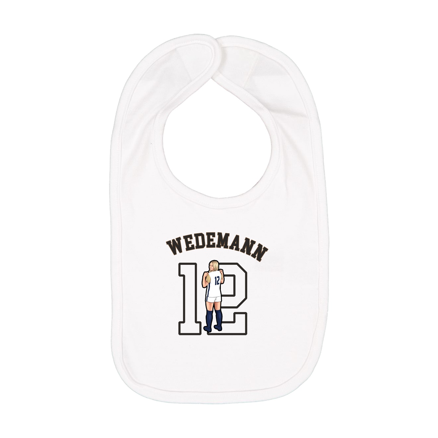 Infant Bib — Shirsey Arch in White