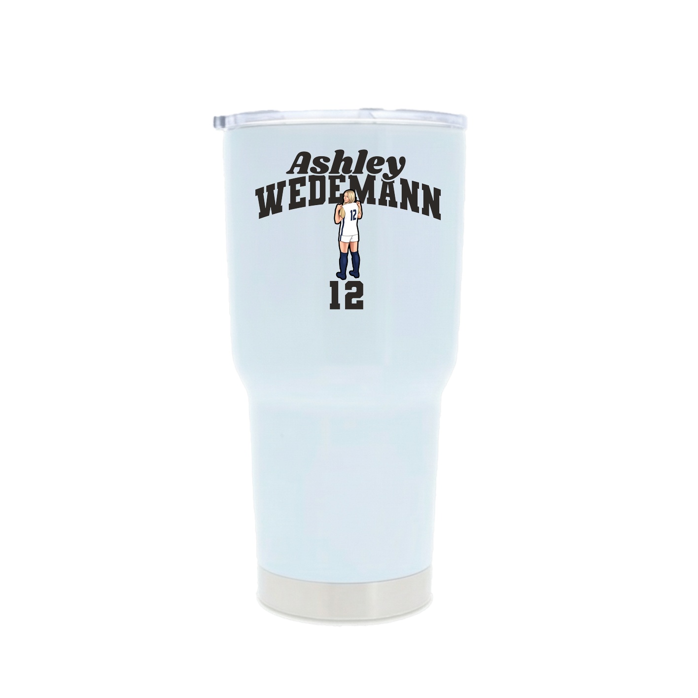 30oz Stainless Steel Tumbler — Signature Arch in White