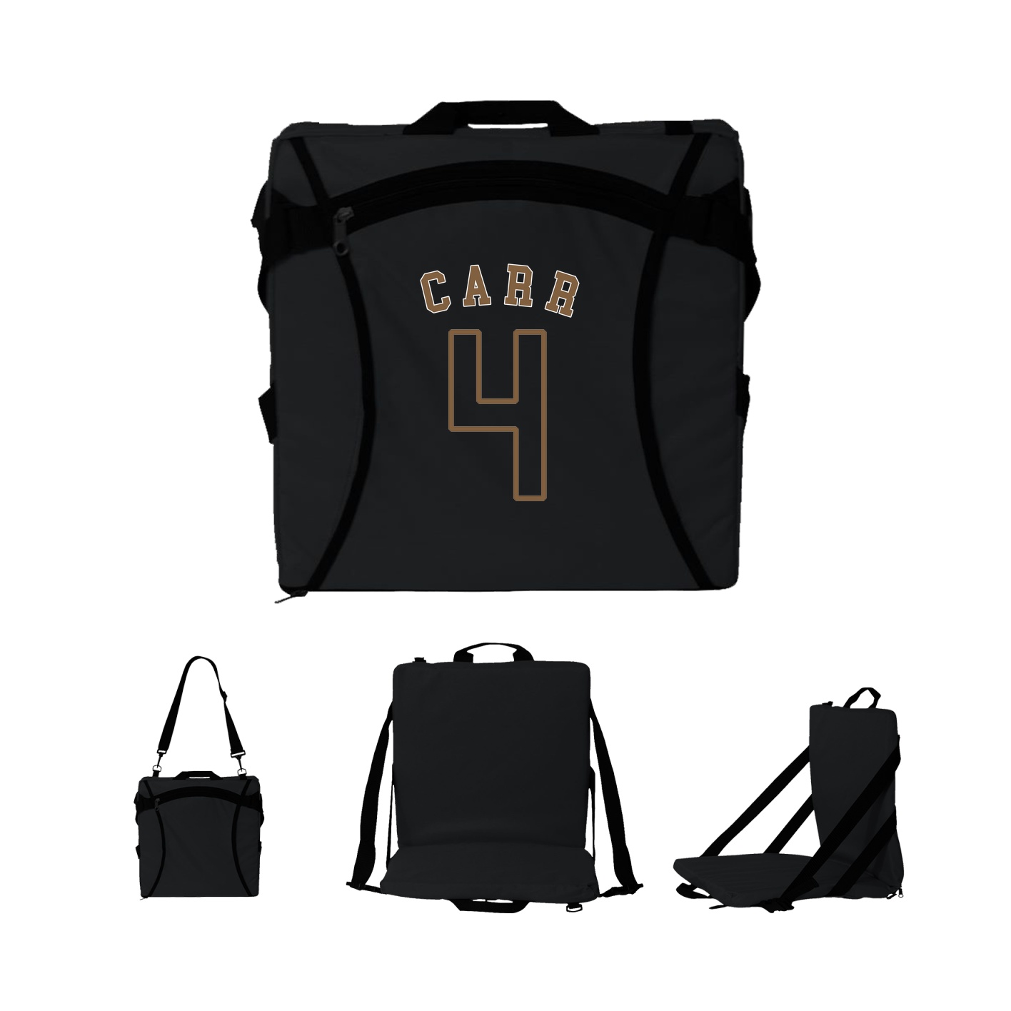 Folding Stadium Seat — Shirsey Arch in Black