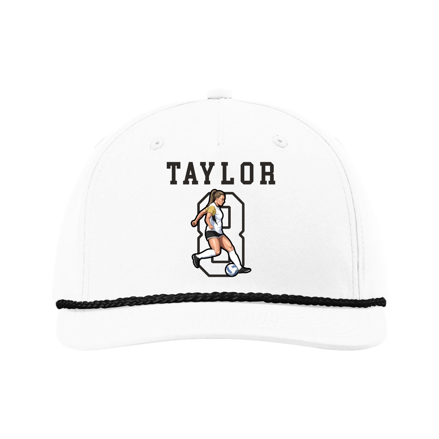 Five-Panel Classic Rope Cap — Shirsey in White