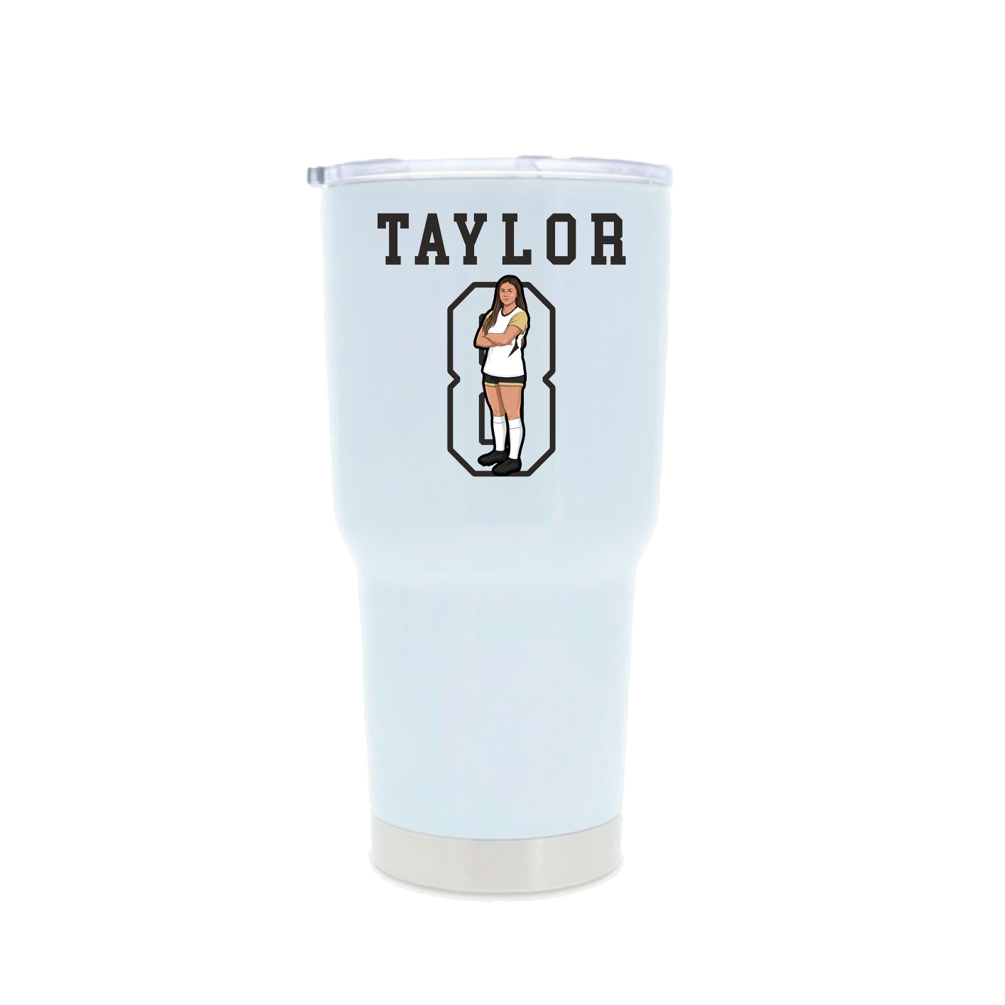 30oz Stainless Steel Tumbler — Shirsey in White